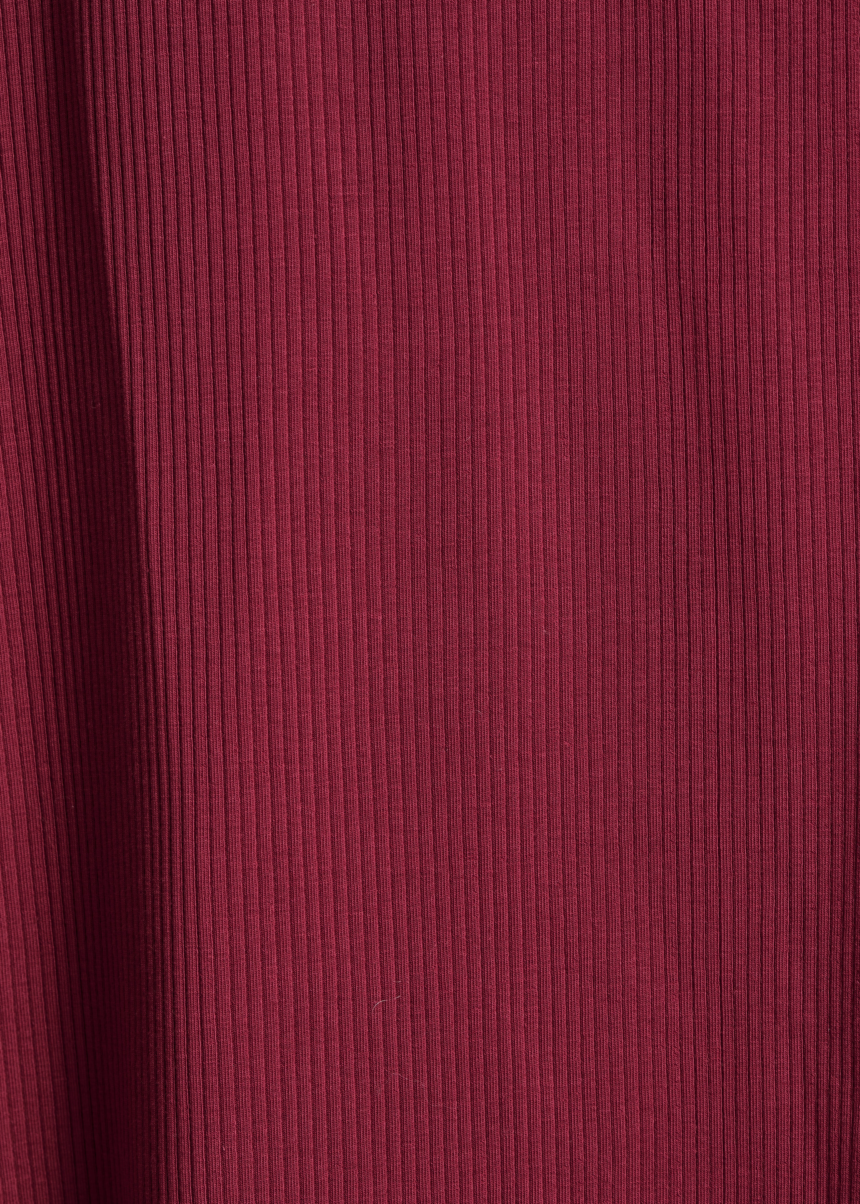 Robe midi bordeaux cintrée col bardot croisé