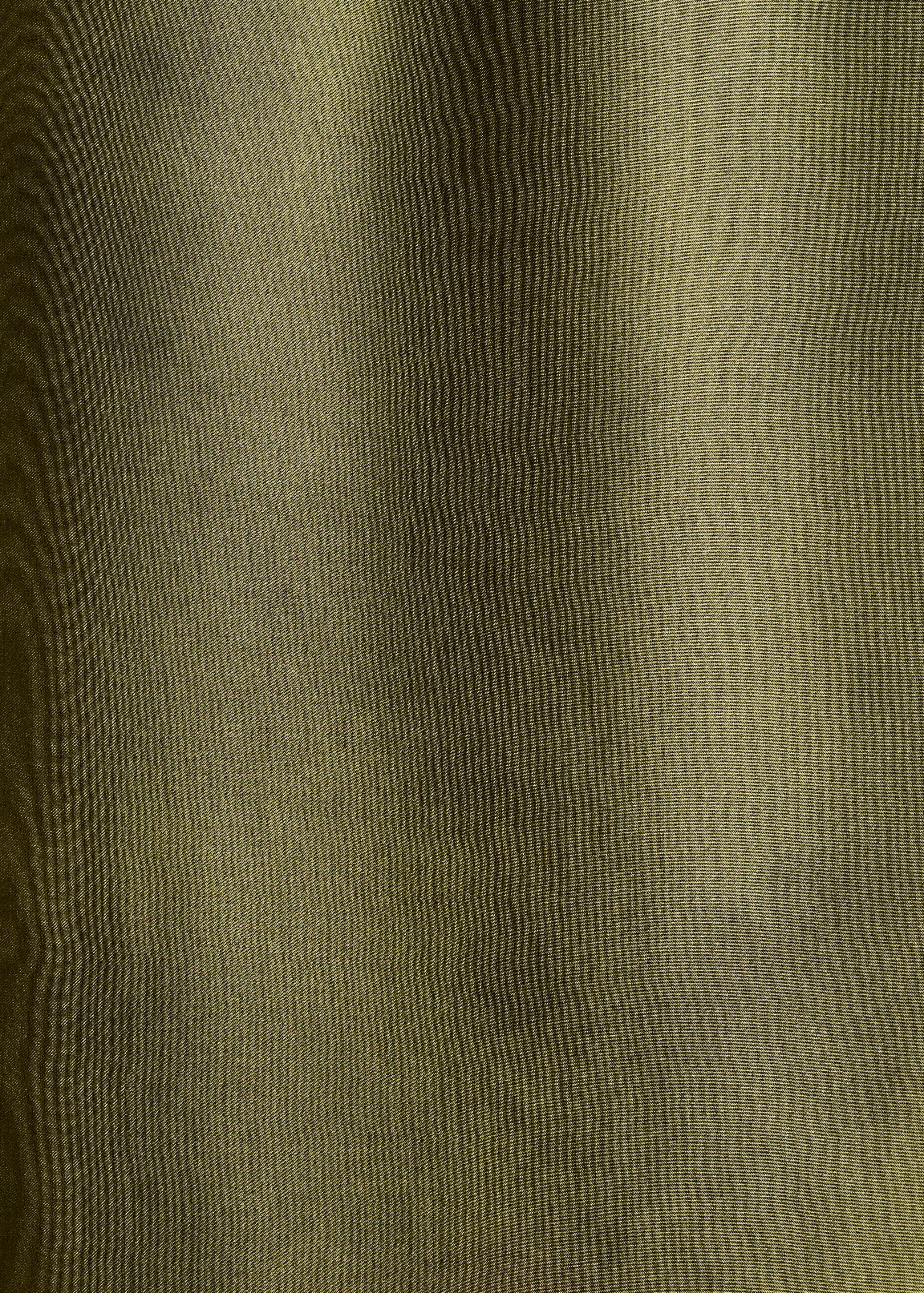 Long fluid green satin dress with tie-dye print