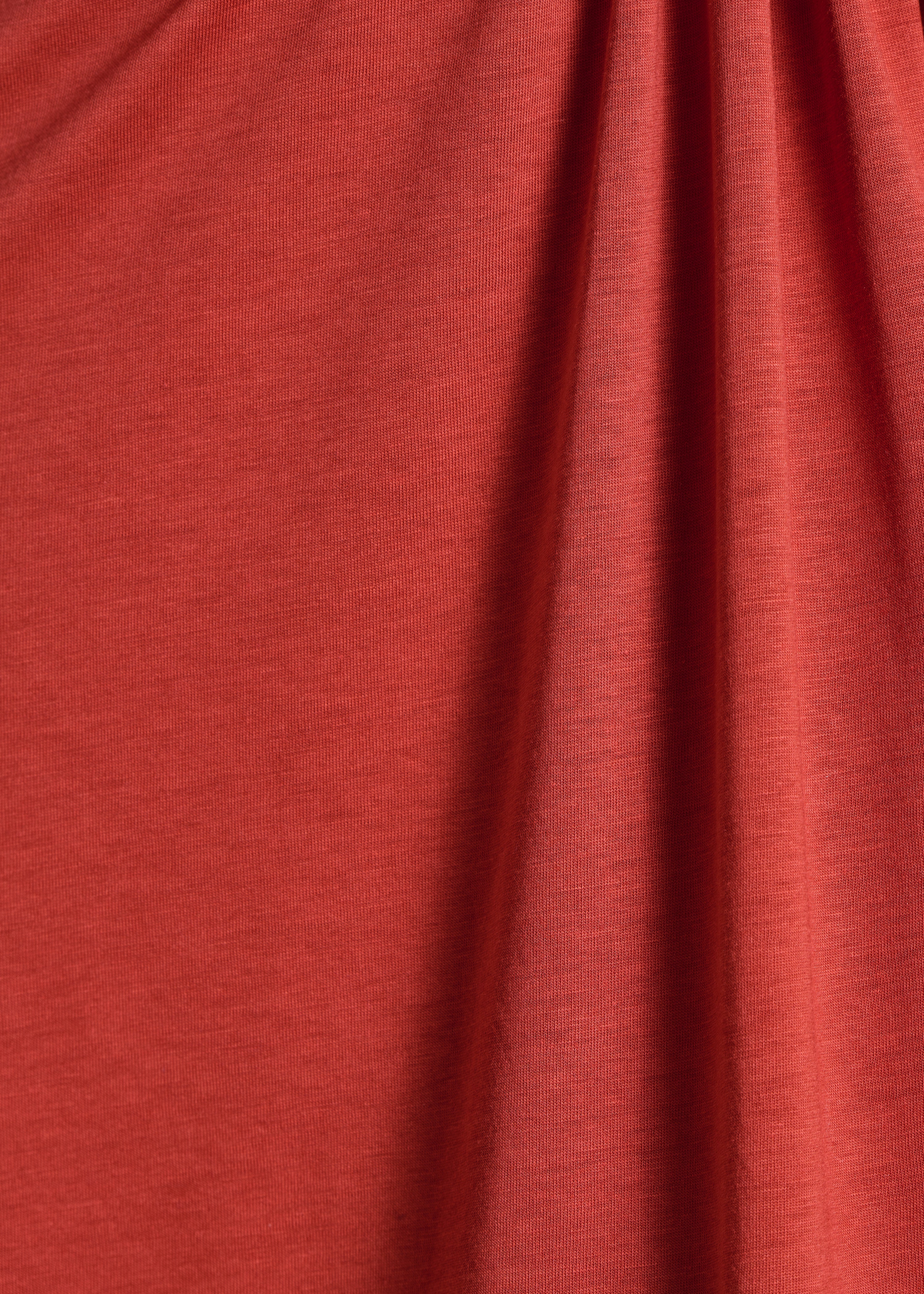 Red short fluid dress with short sleeves