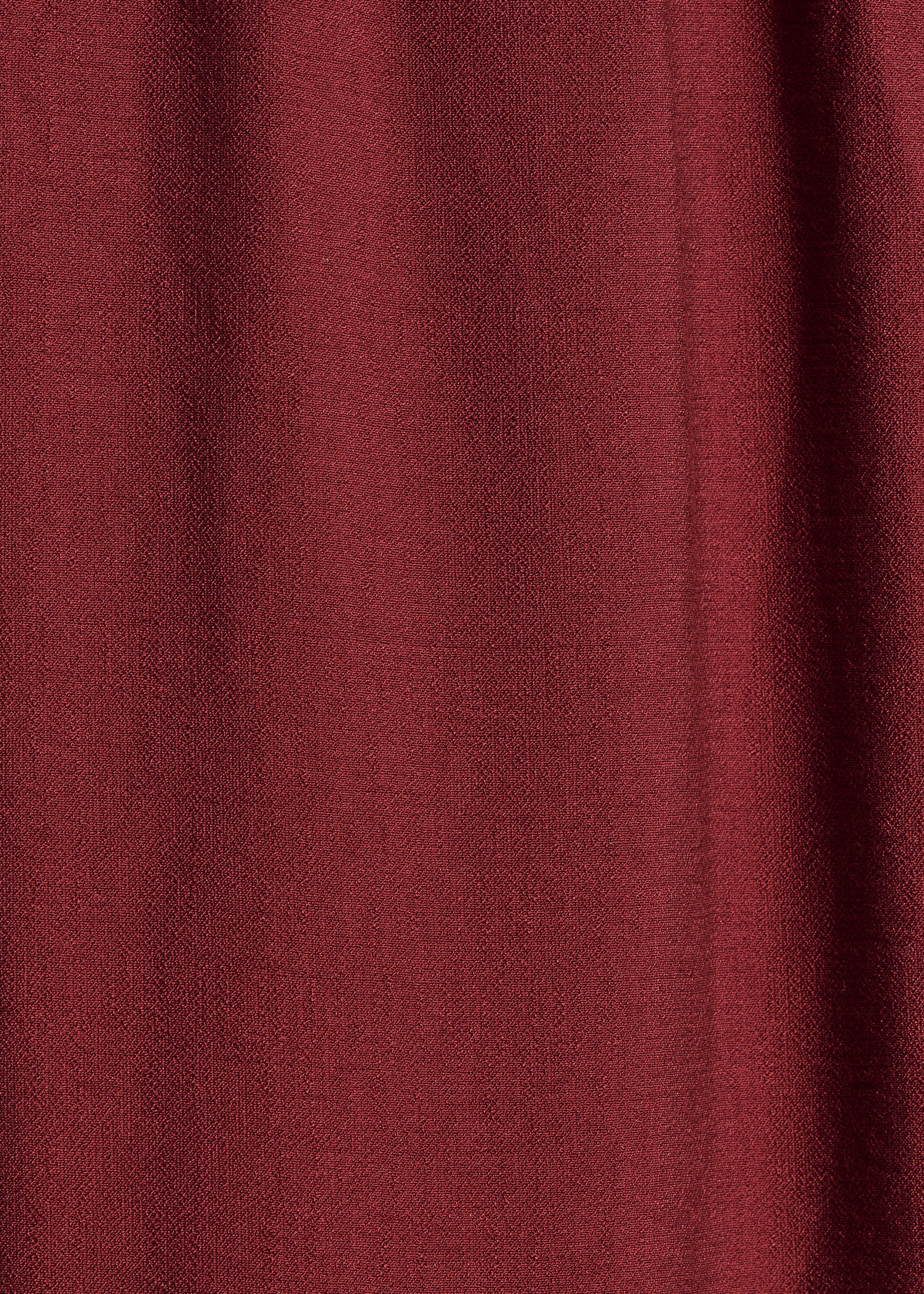Langes Terrakotta-Kleid aus Jacquard mit kurzen Ärmeln