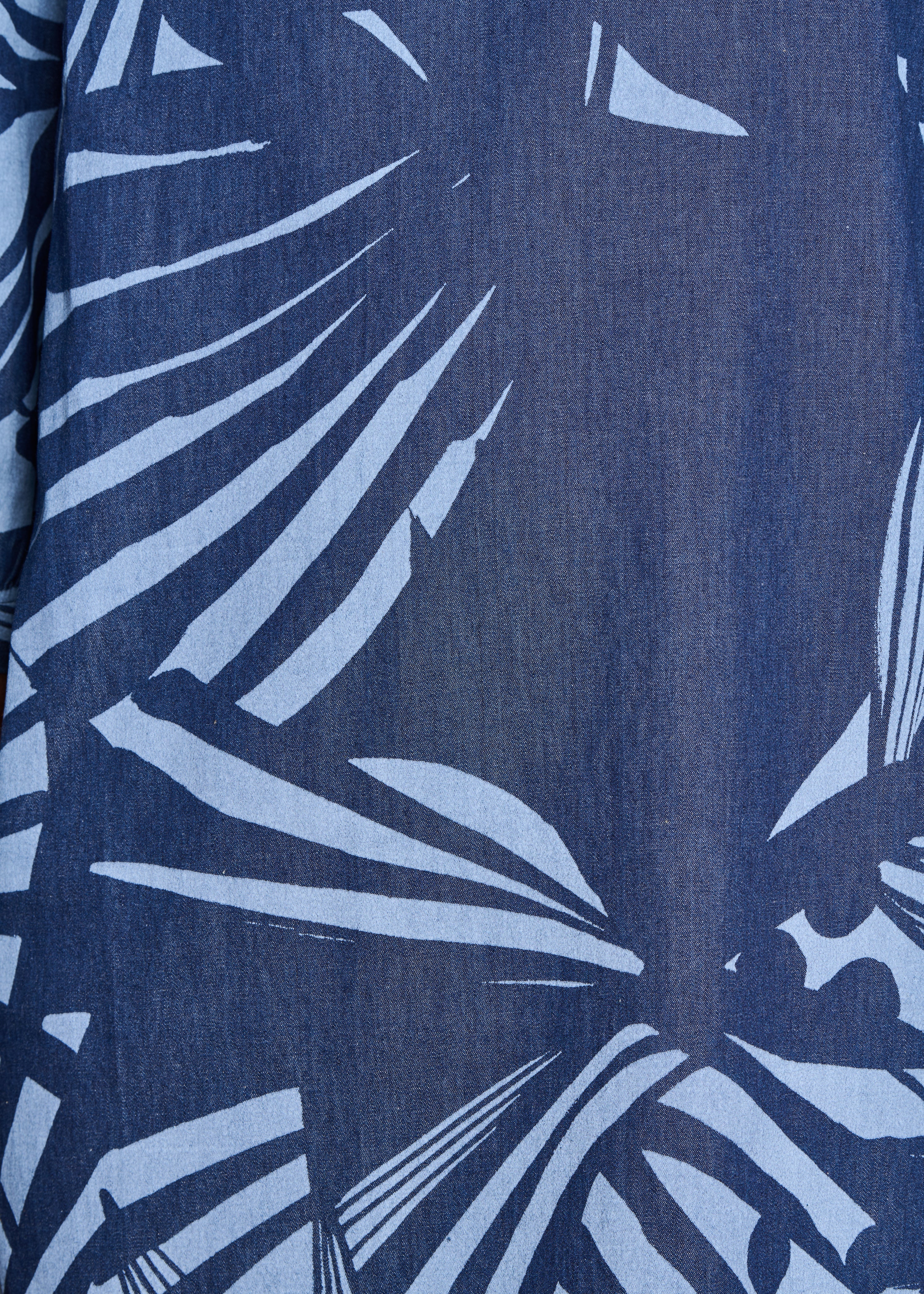 Abito corto blu con stampa