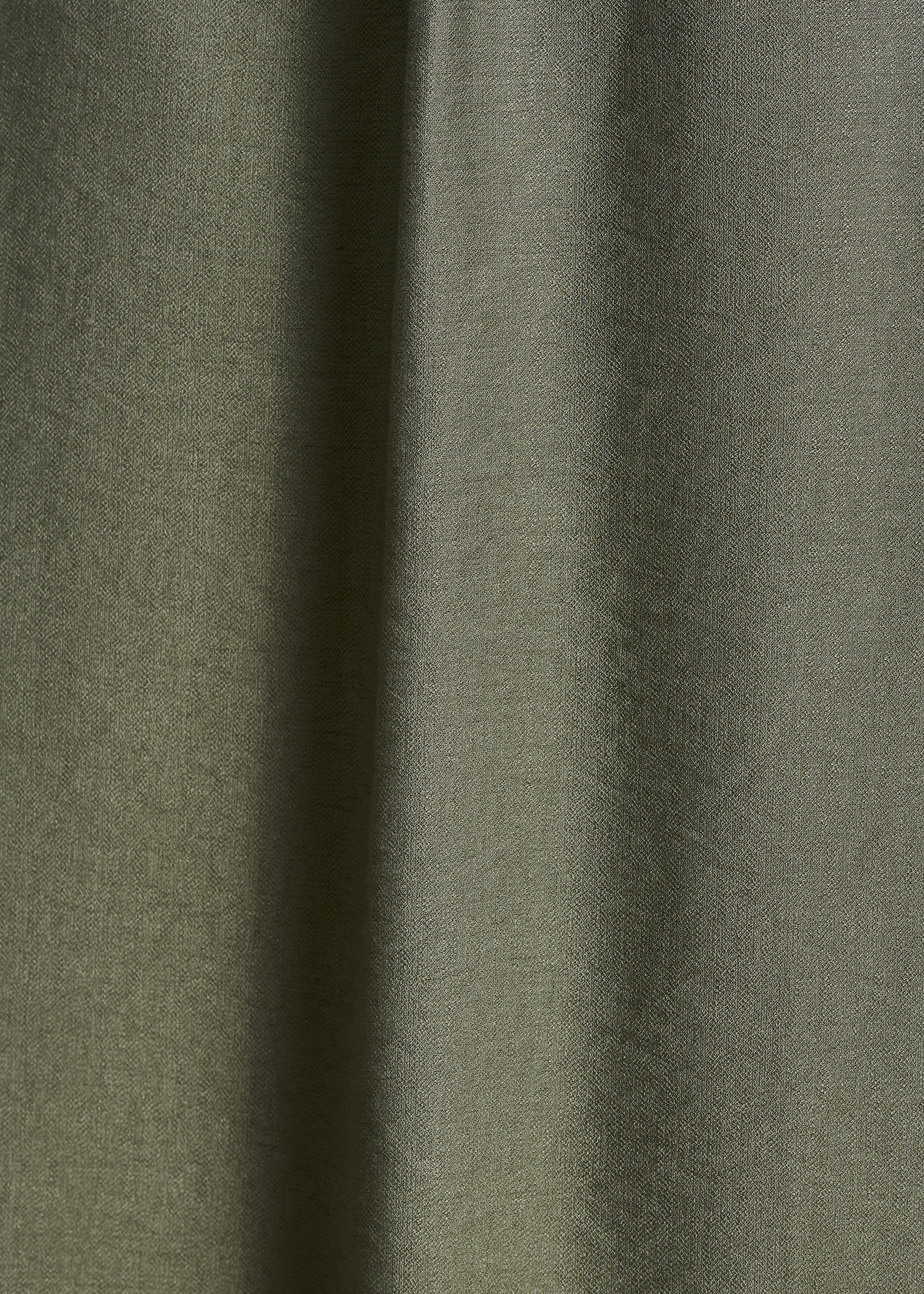 Fitted long khaki wrap dress