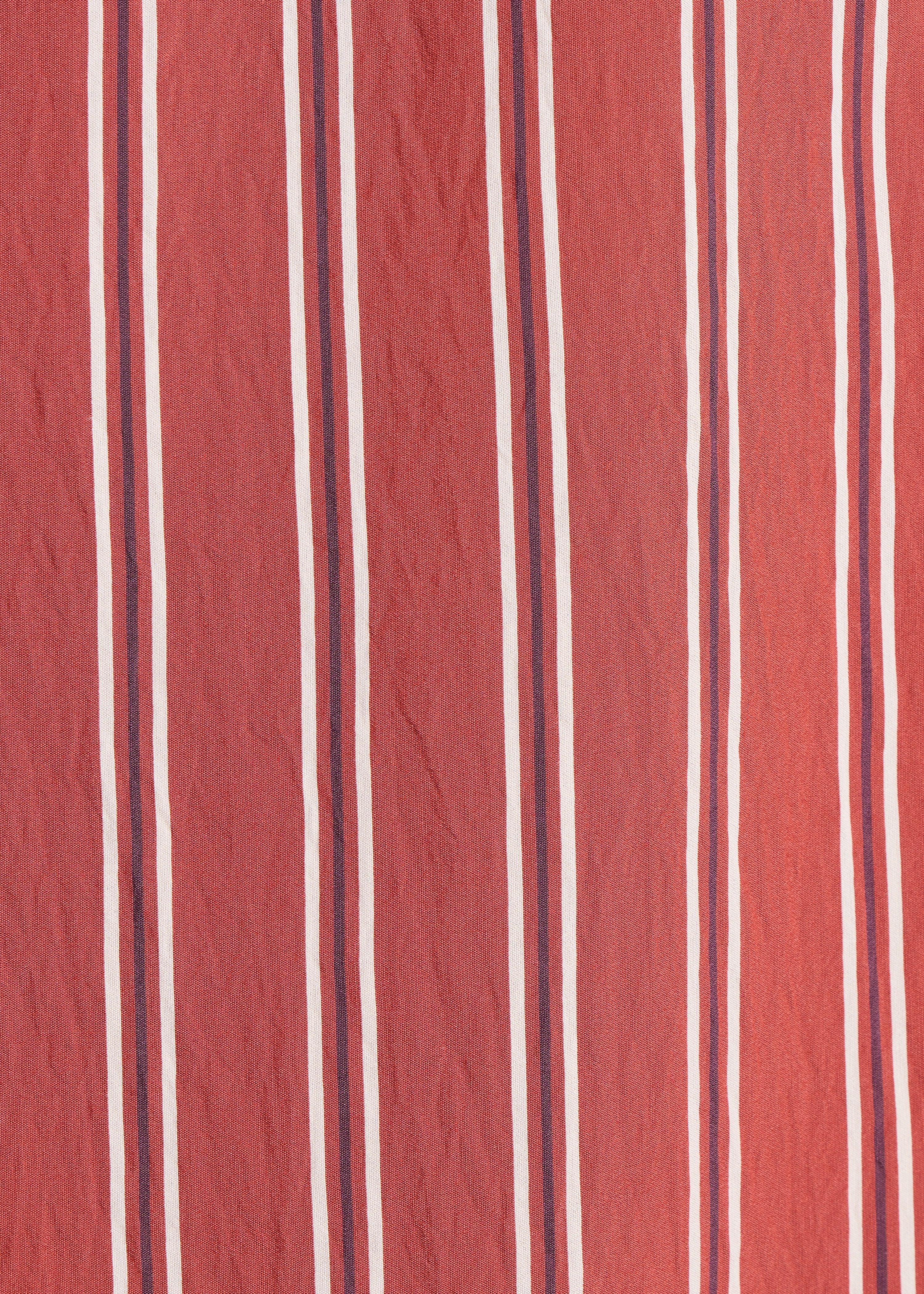 Vestido camisa rojo a rayas