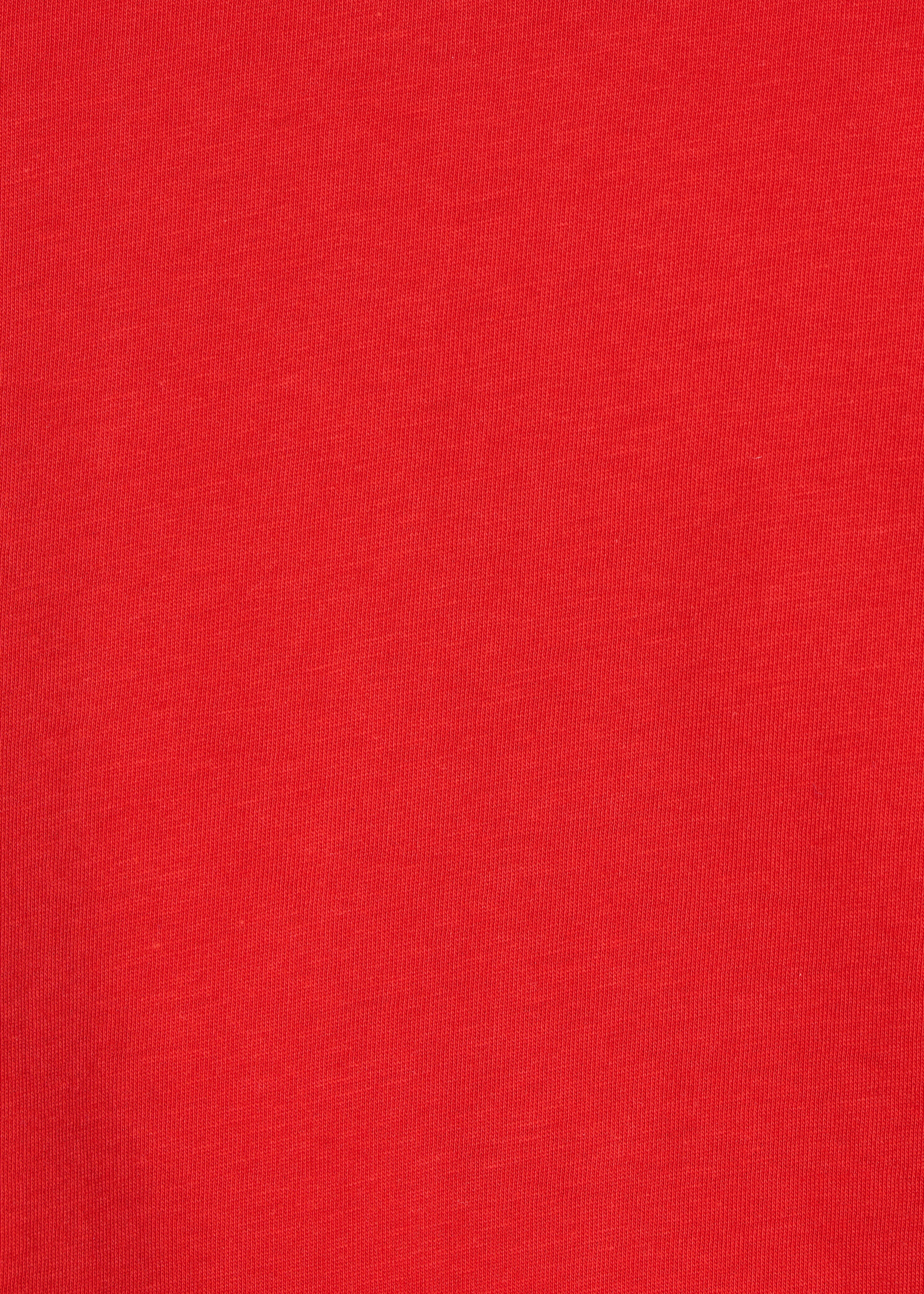 Red short-sleeve T-shirt in organic cotton