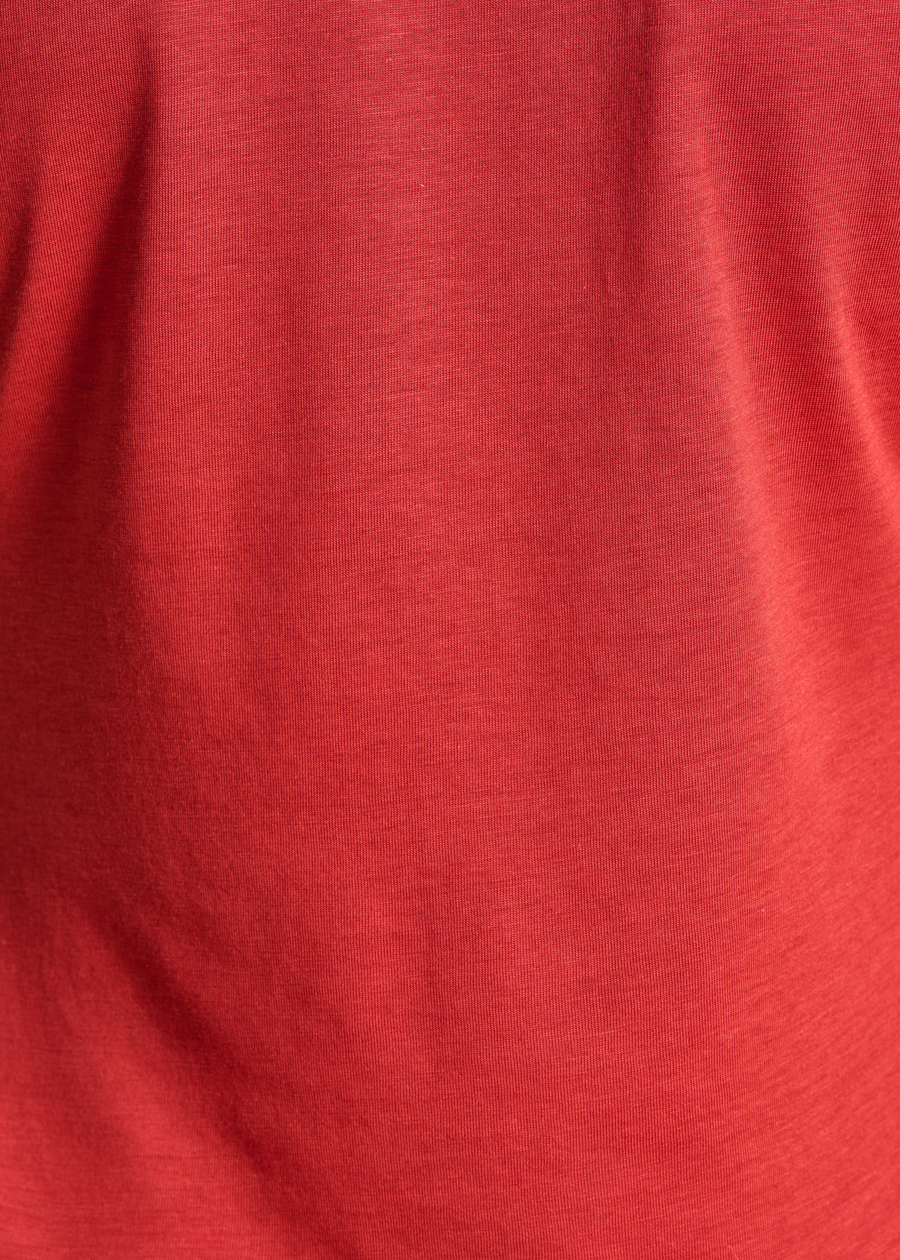 T-shirt fluida rossa in lyocell e cotone