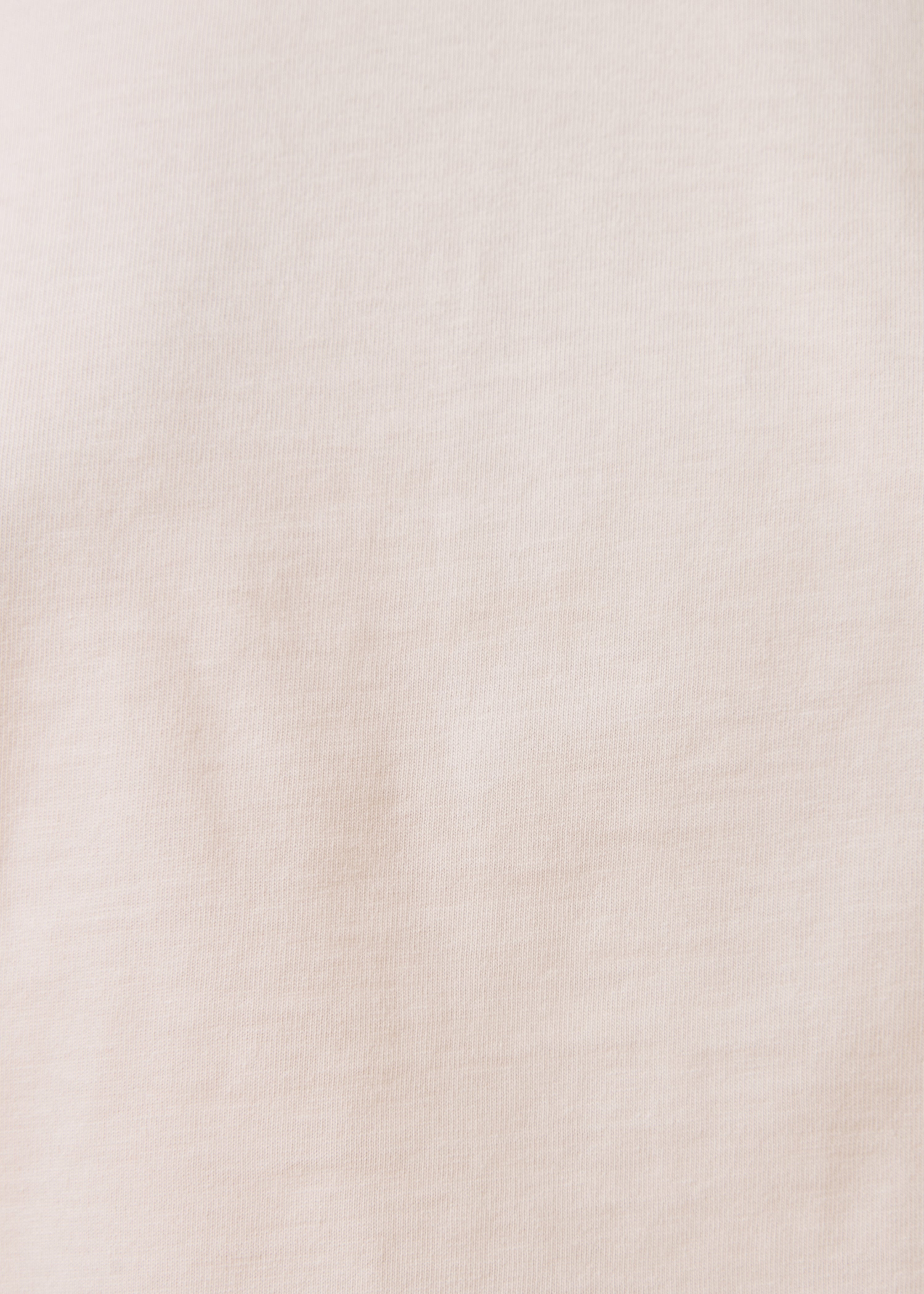 Beige short-sleeve T-shirt in organic cotton