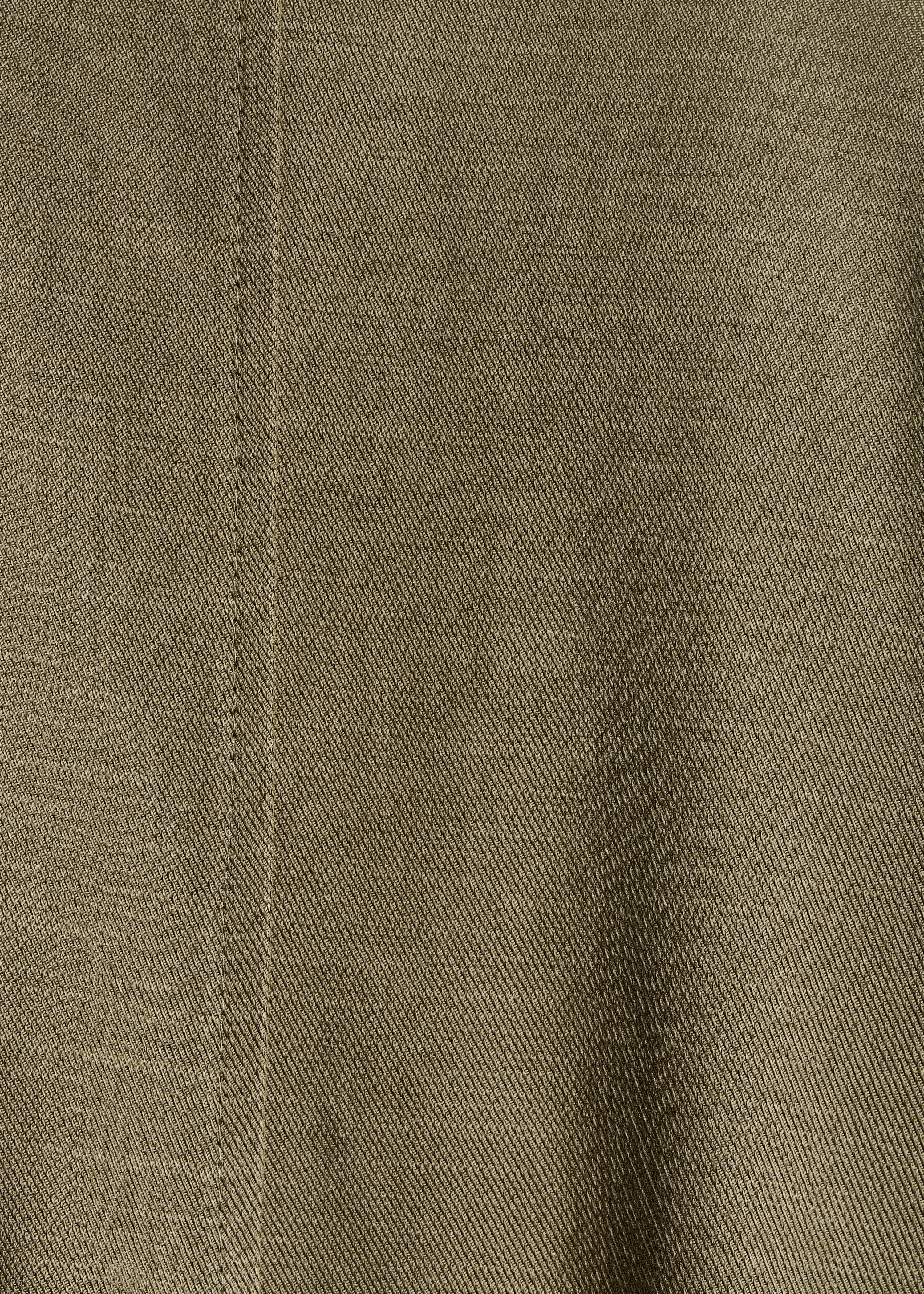 Giubbotto con zip kaki e colletto camicia