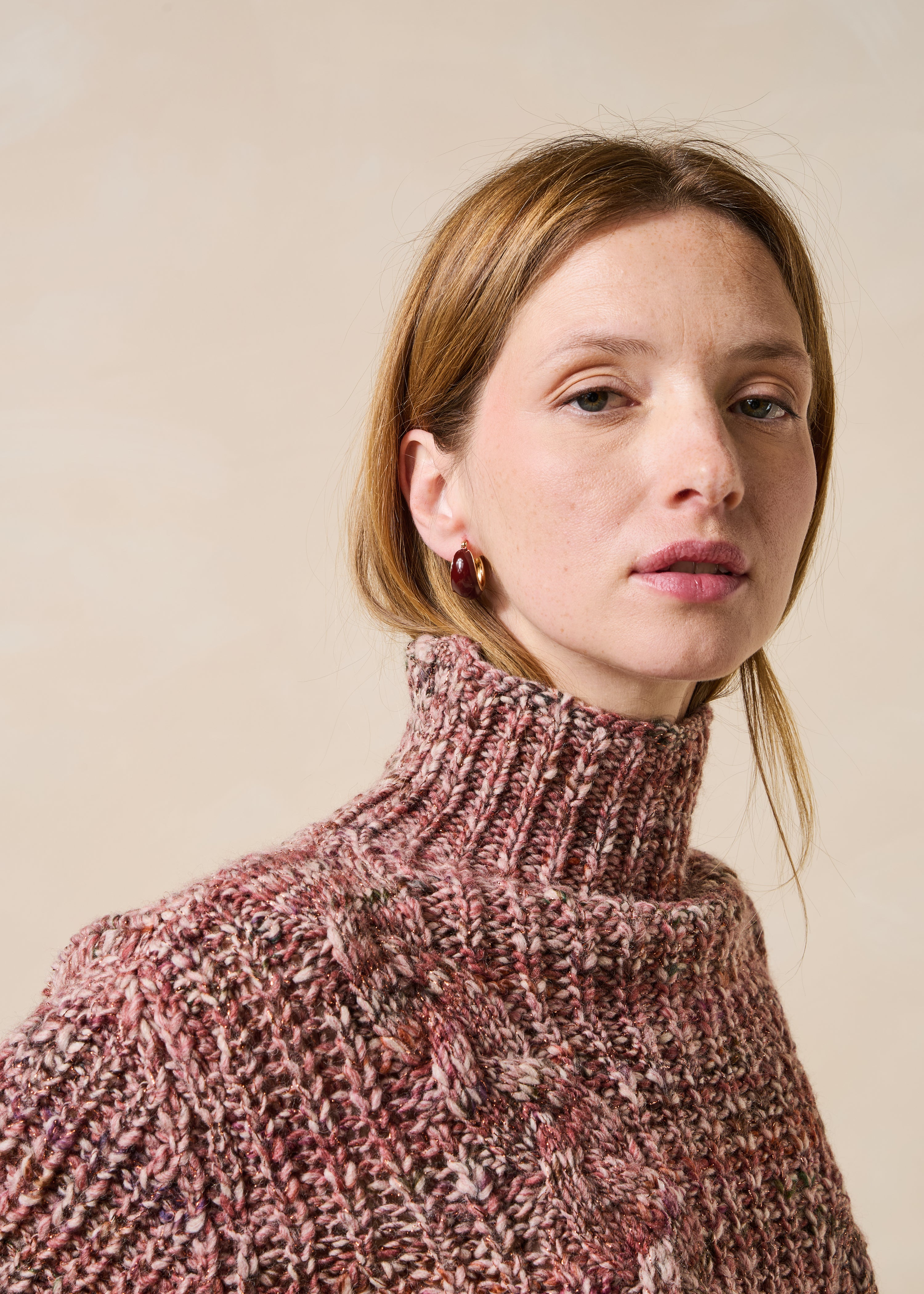Boucles d'oreilles bordeaux