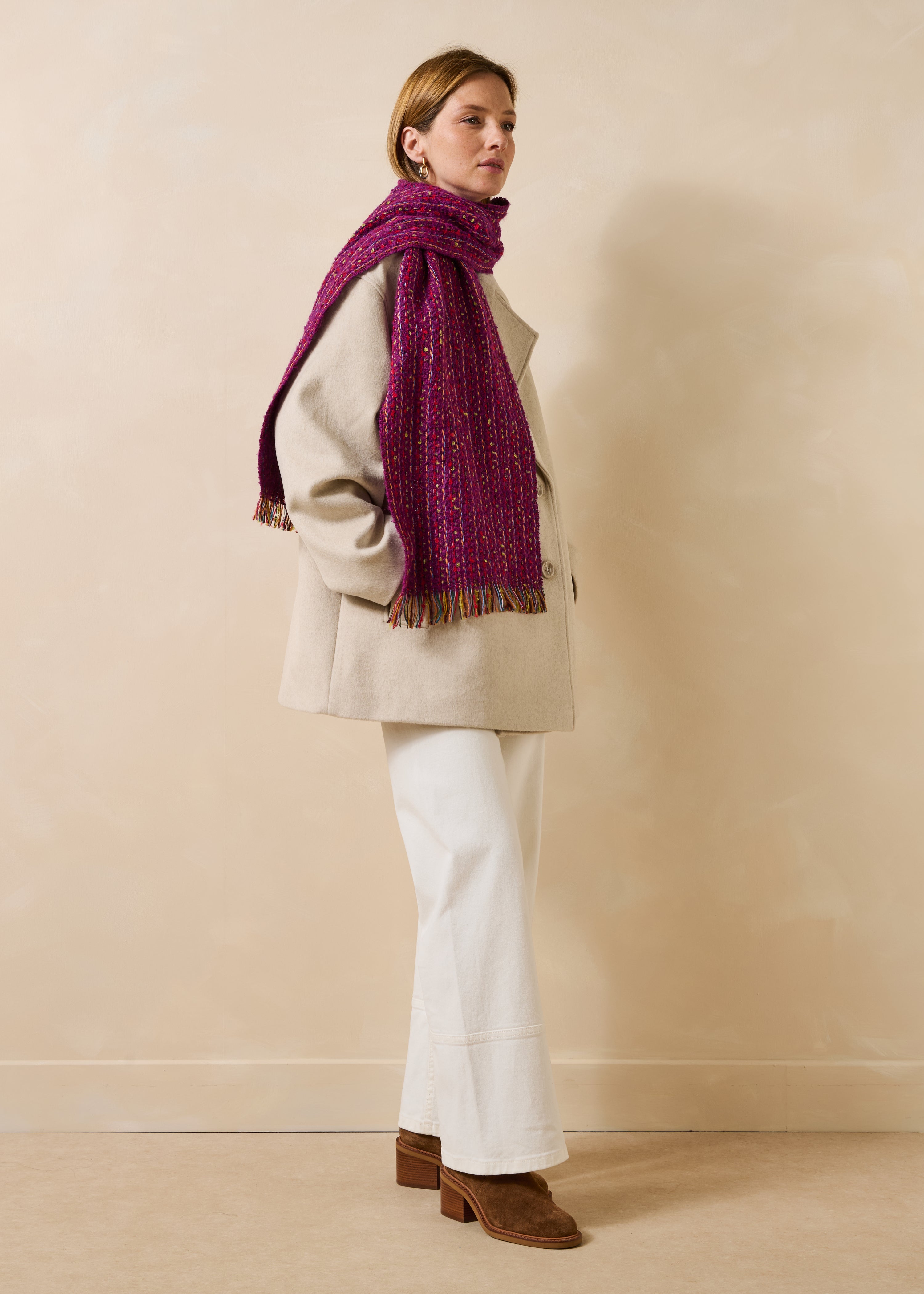 Écharpe violette fantaisie