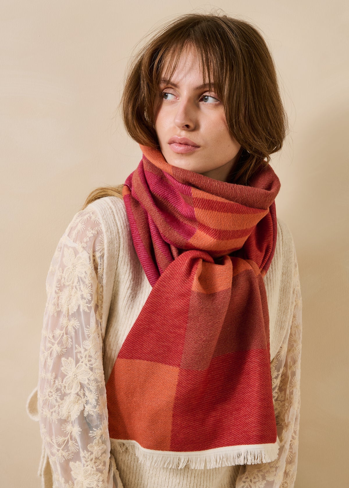 Écharpe terracotta - Graver