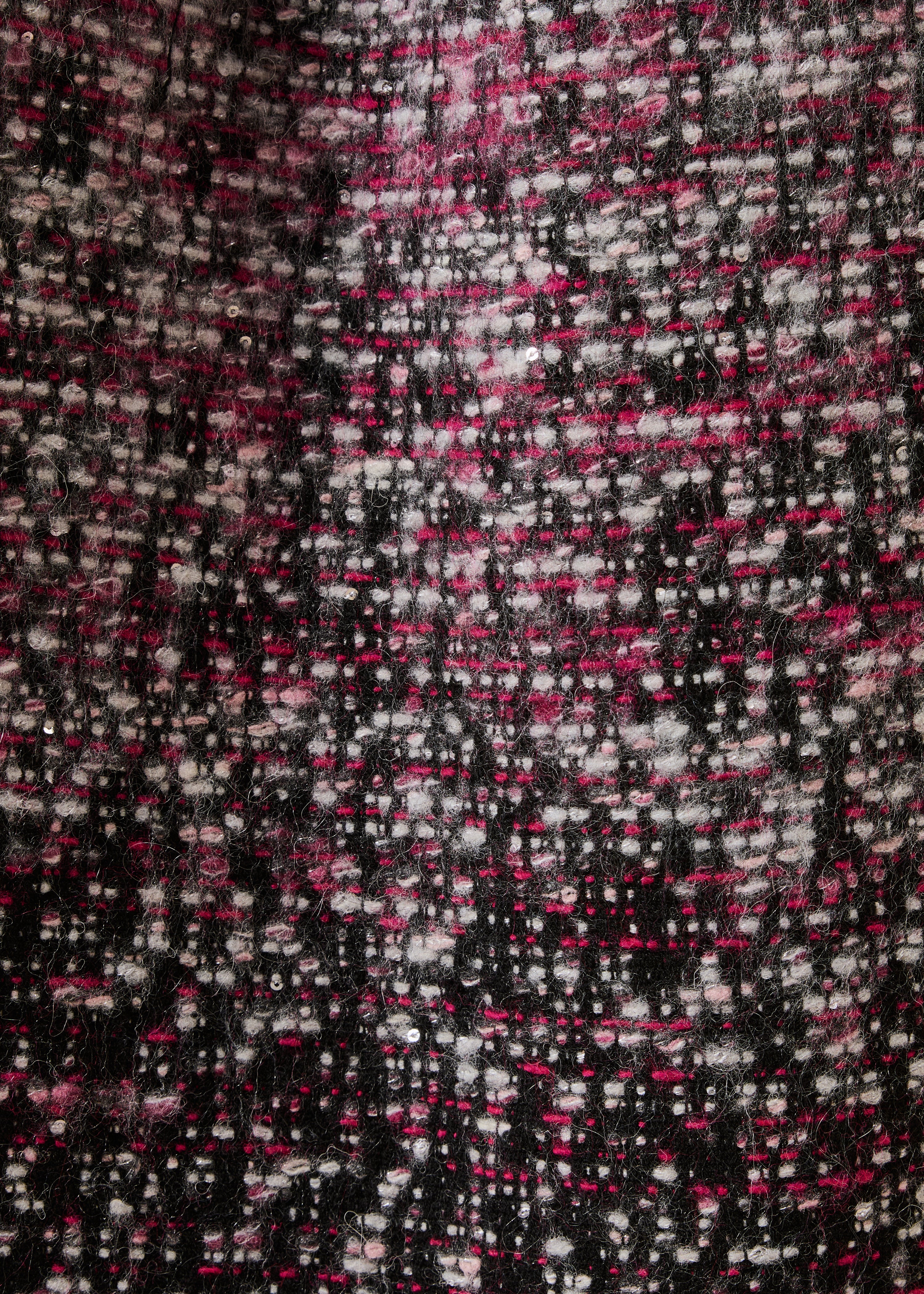 Black and red tie-dye lurex scarf