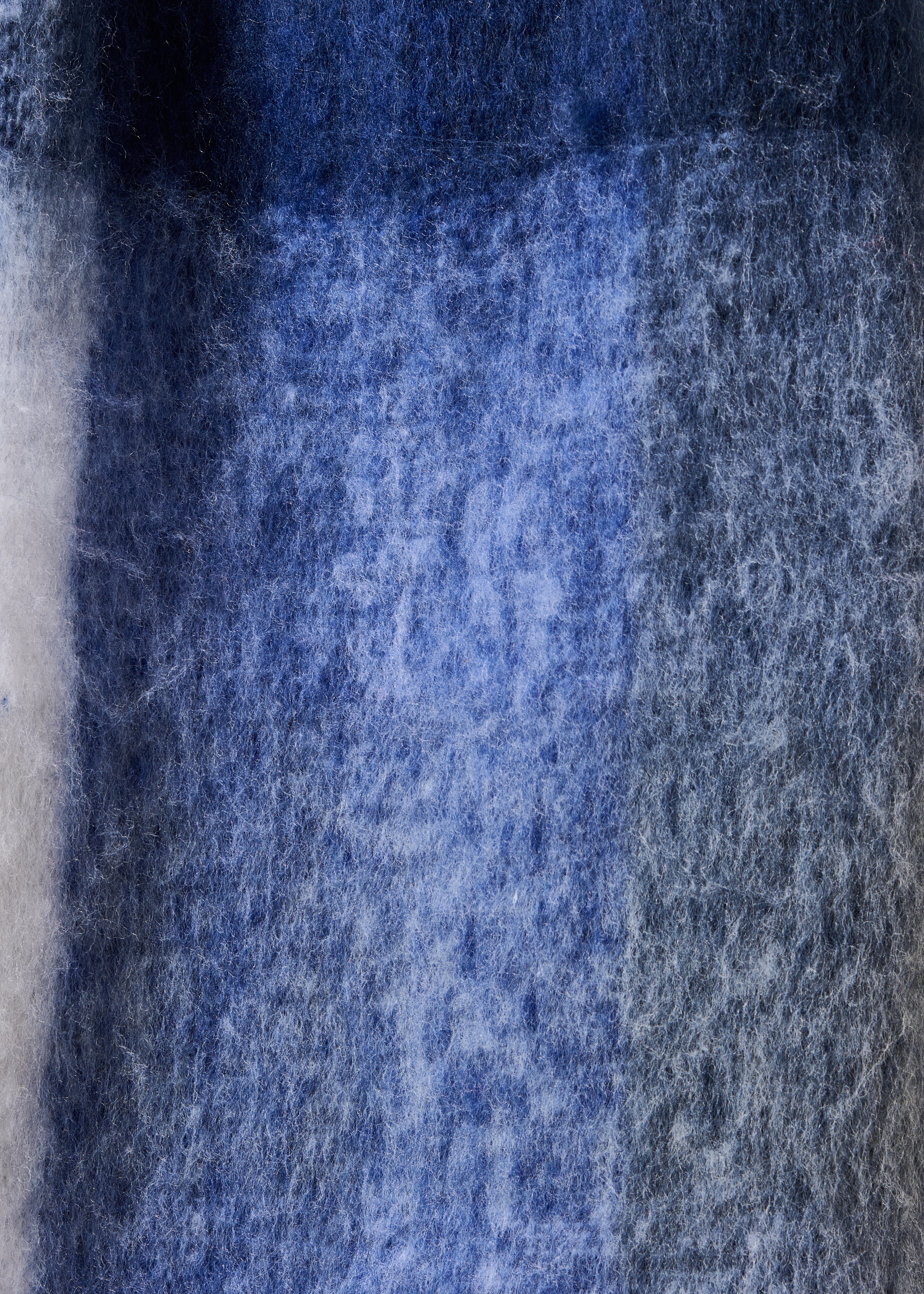 Blauwe geruite sjaal