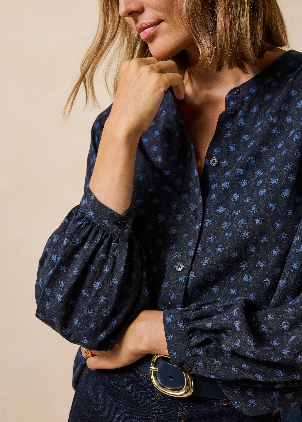 Blauwe blouse - Fowina