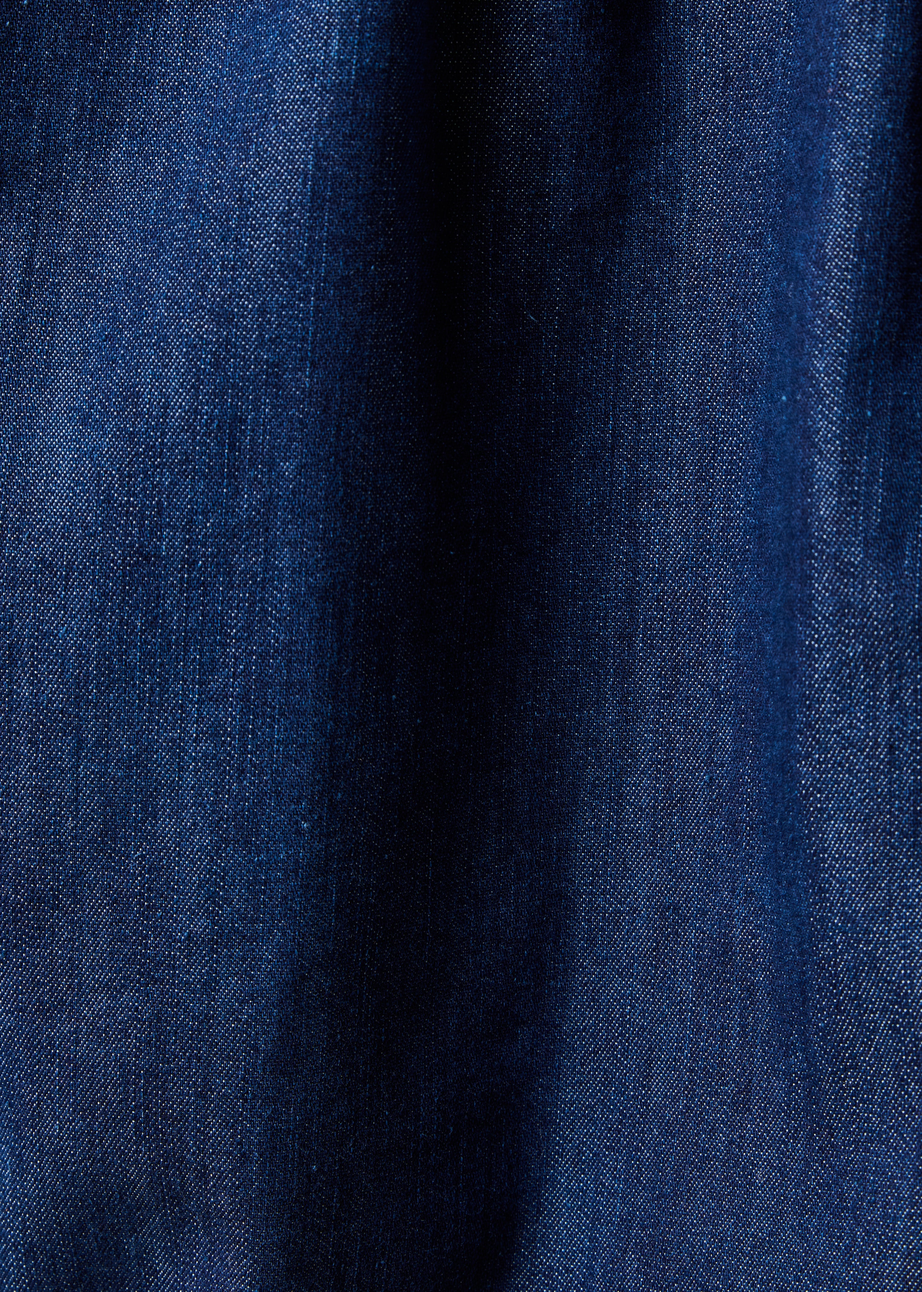 Bluse aus rohem Denim mit langen Ärmeln