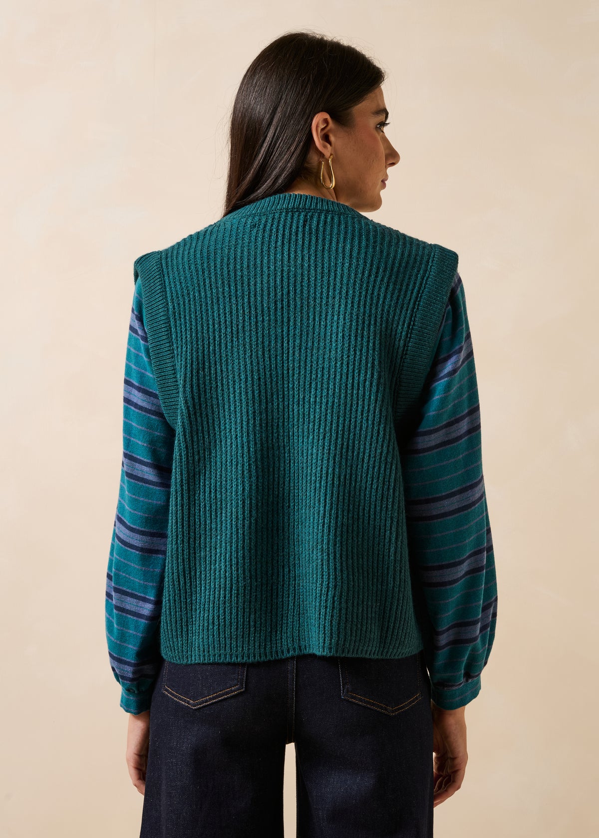 Petrol blue cardigan - Galardi
