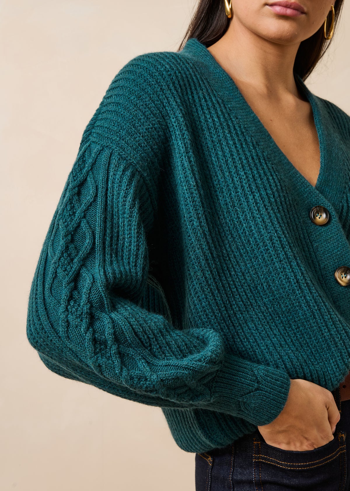 Petrolgroen gilet - Gastel