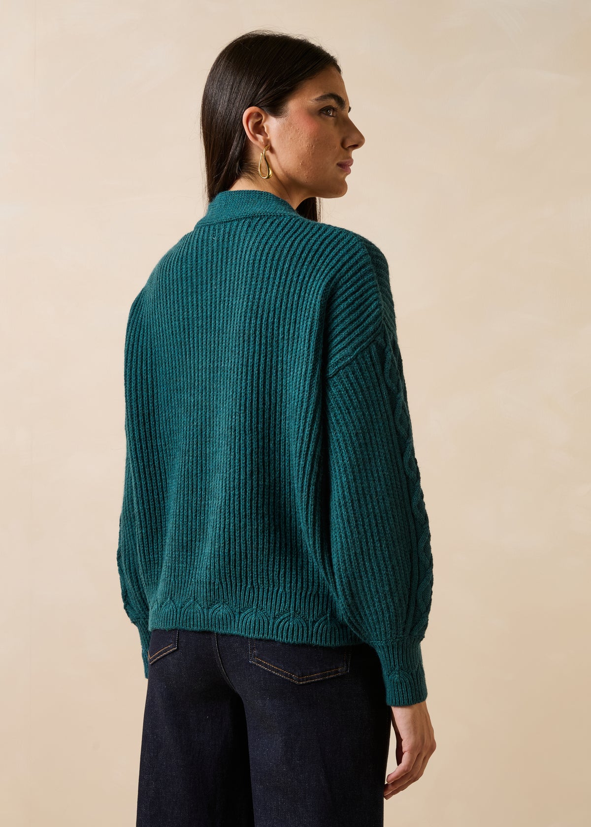 Petrolgroen gilet - Gastel