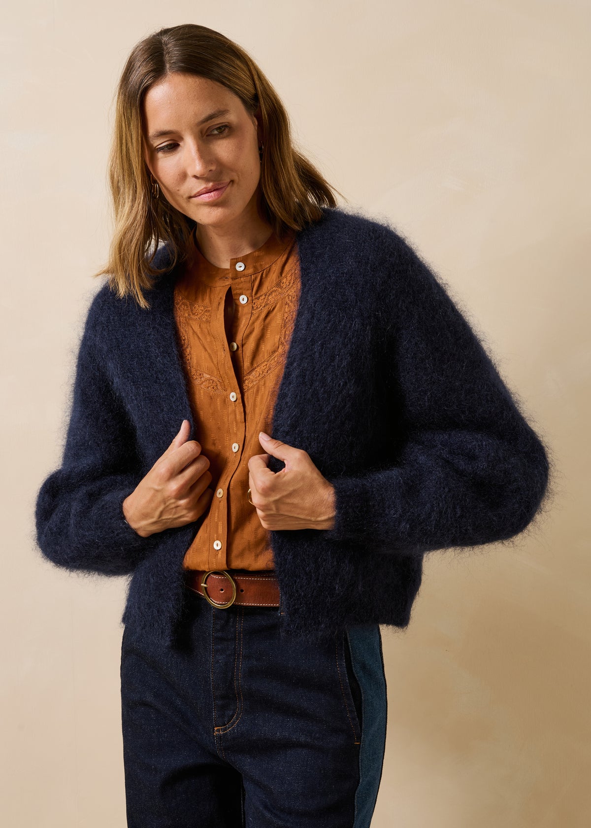 Marineblauw vest - Genesia