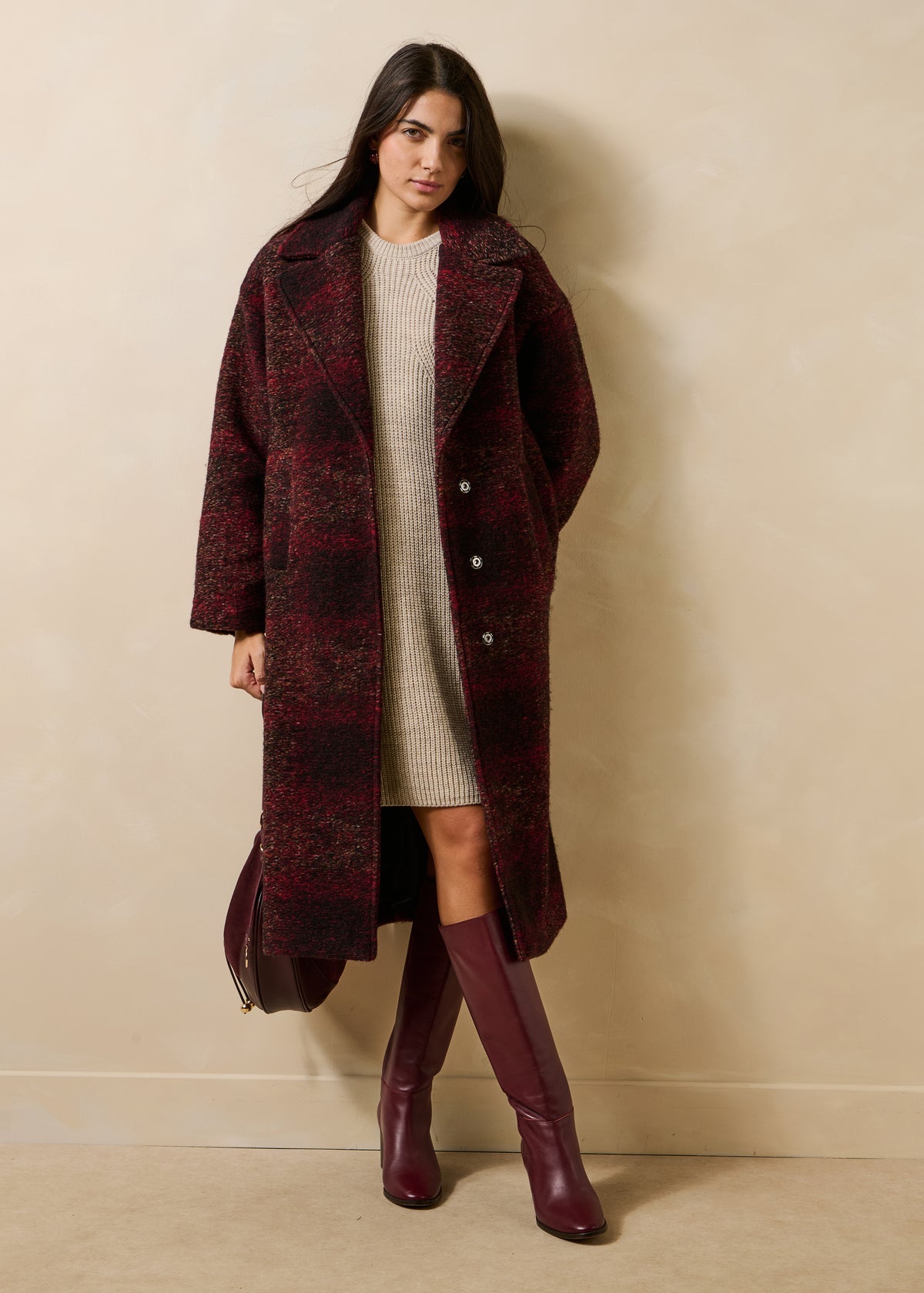 Manteau bordeaux - Gaboni