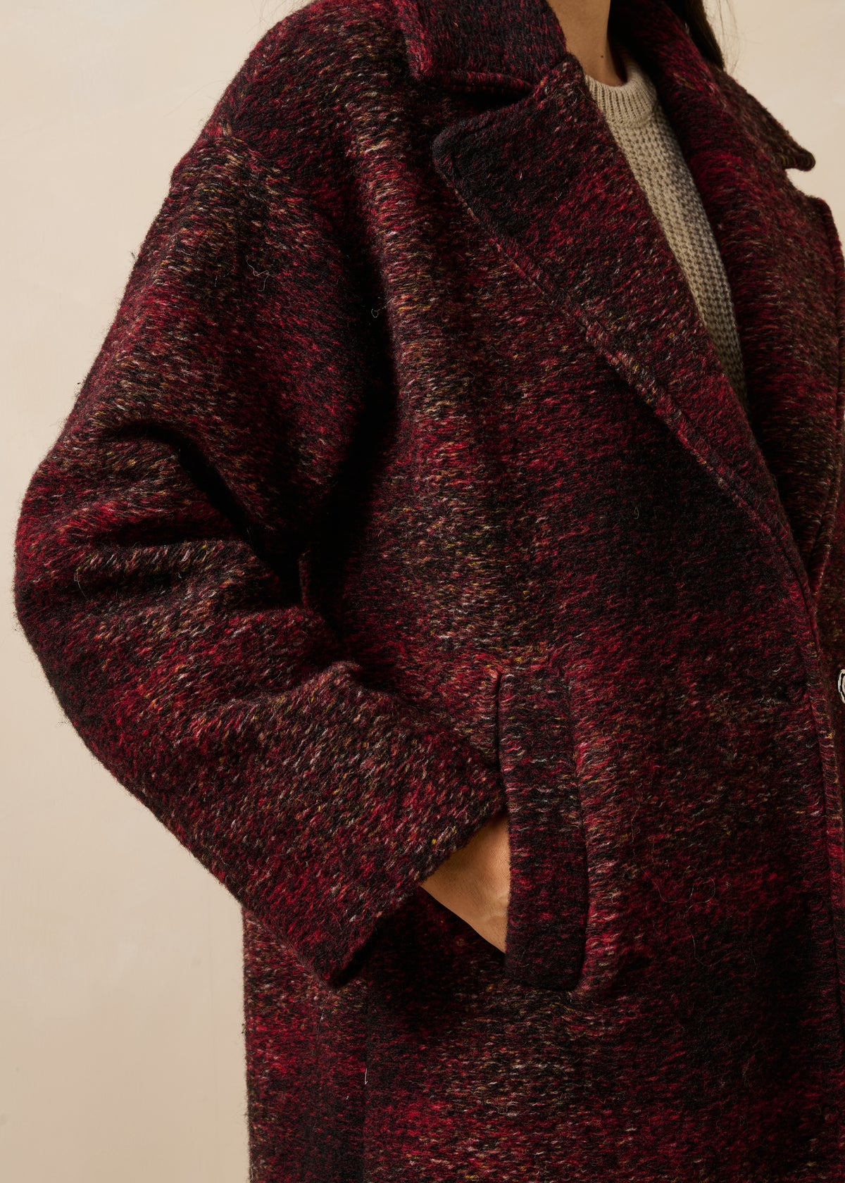 Burgundy Coat - Gaboni
