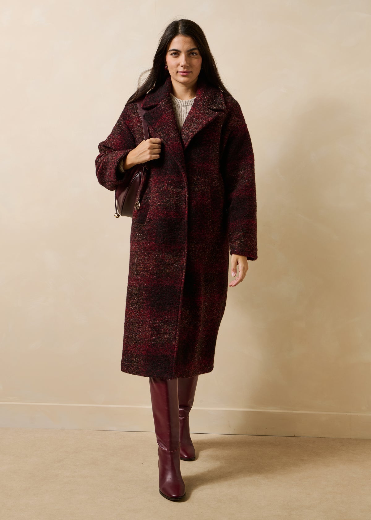 Burgundy Coat - Gaboni