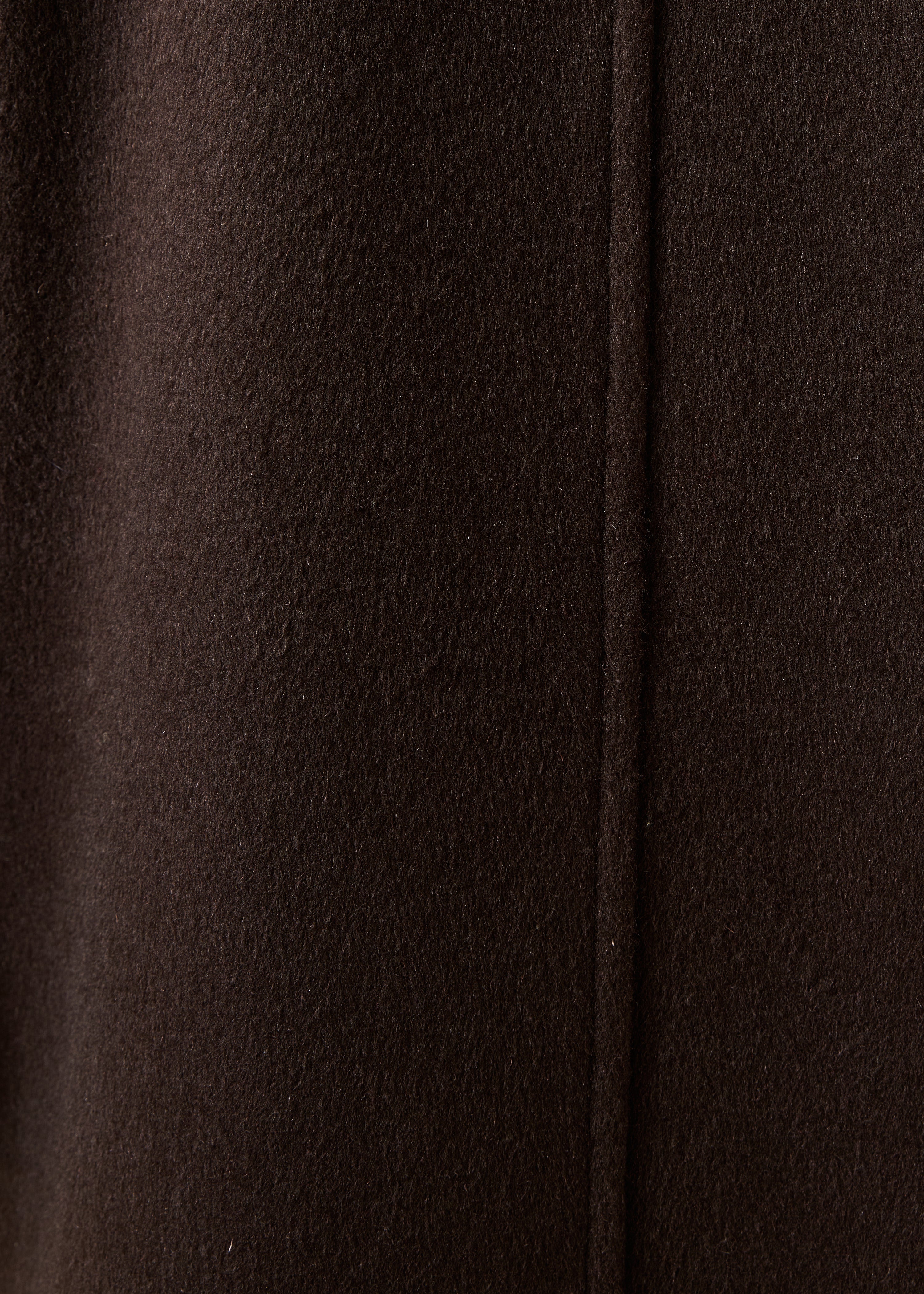 Manteau marron col montant en laine