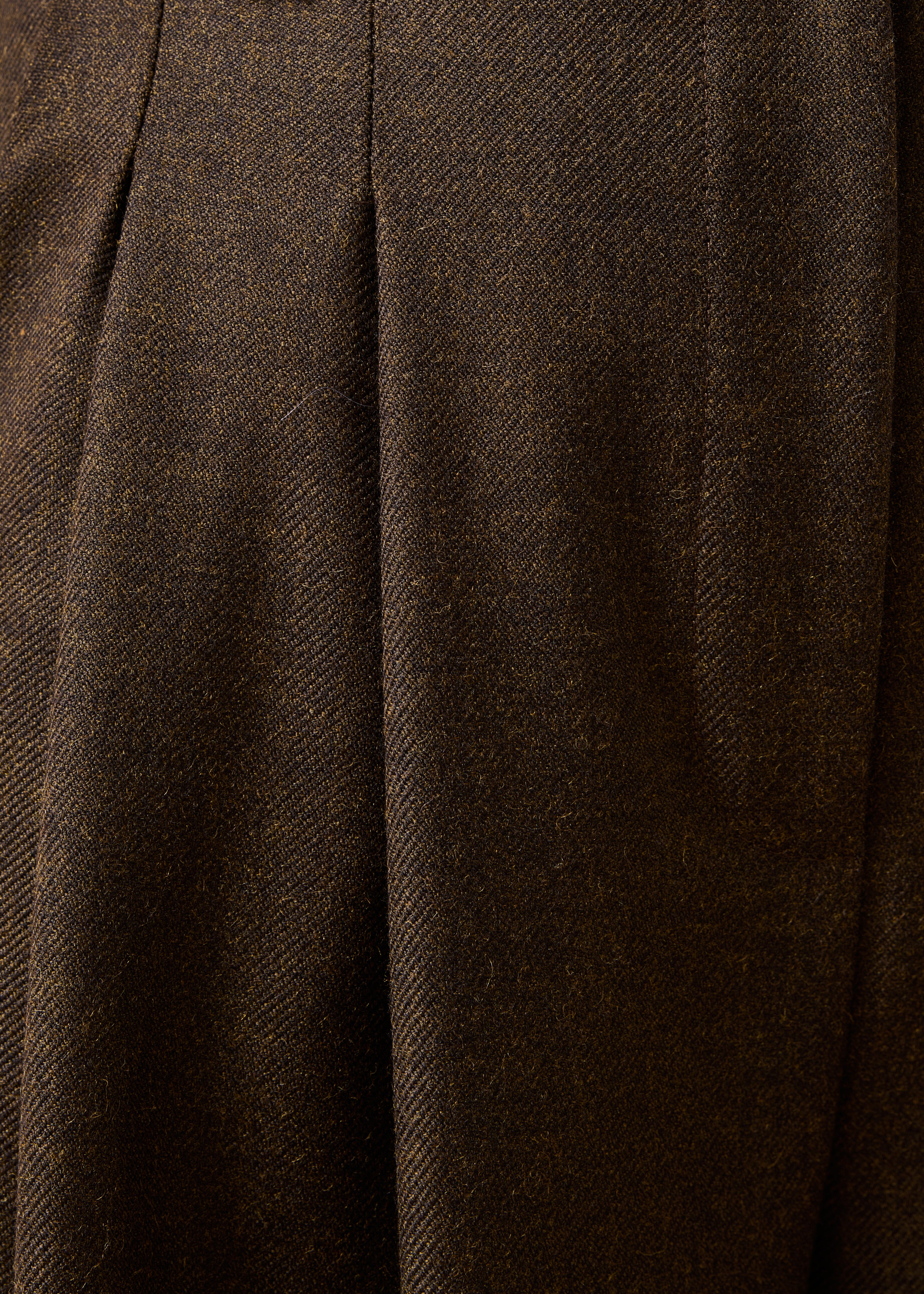 Pantalon large marron taille haute