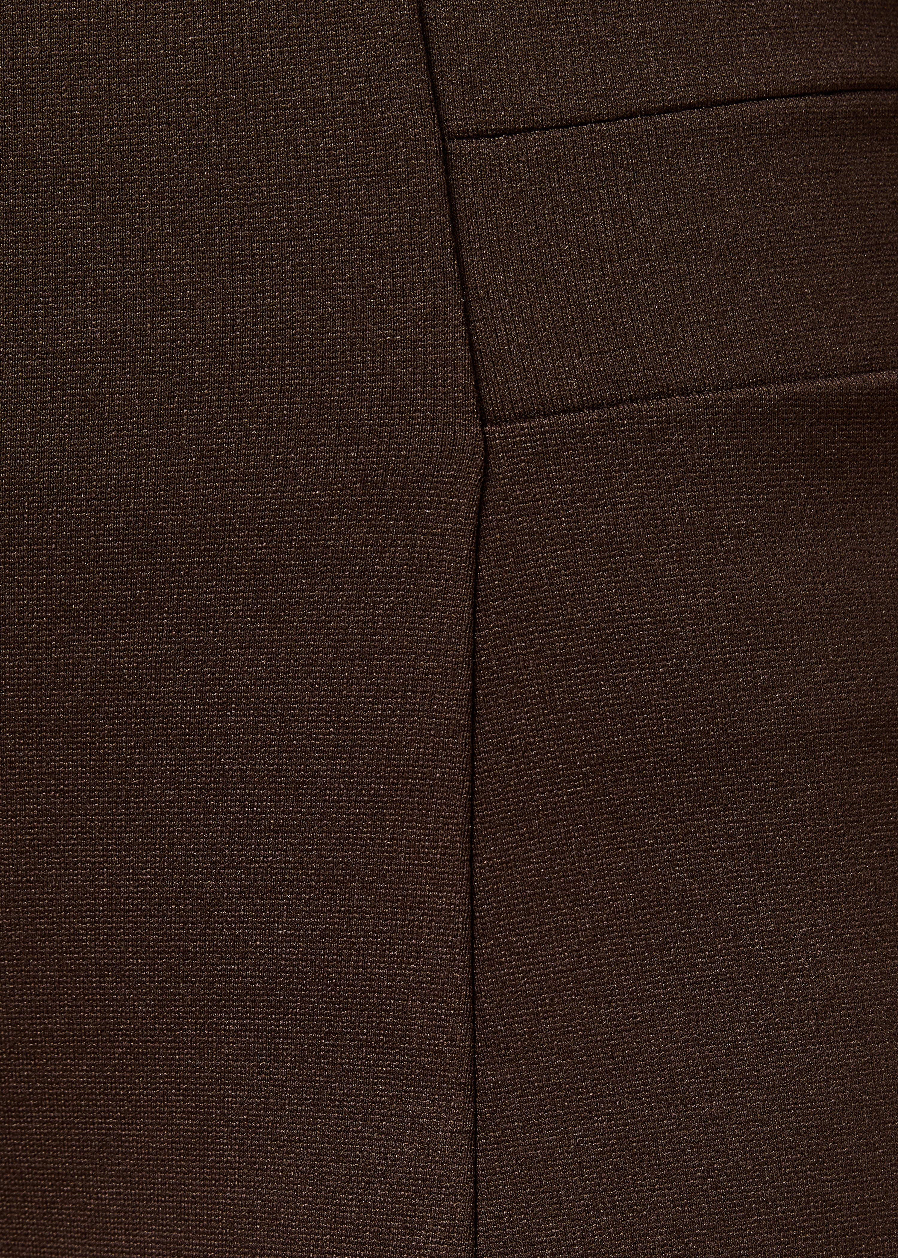 Braune Cropped-Hose mit elastischem Bund
