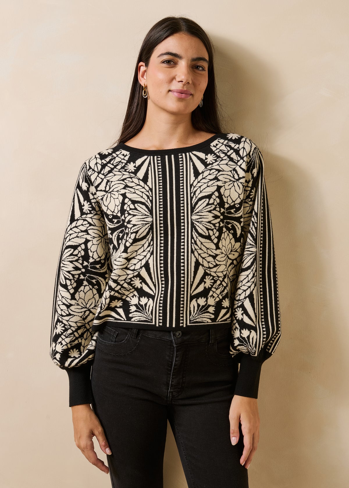 Pull noir et blanc - Gambie