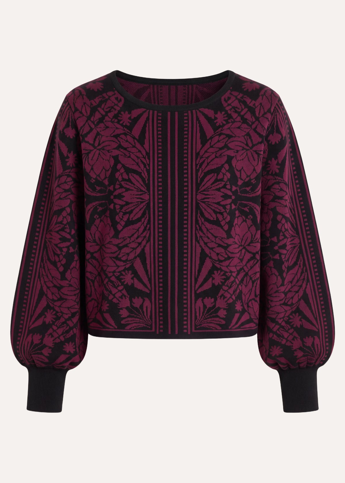 Pullover schwarz und aubergine - Gambie