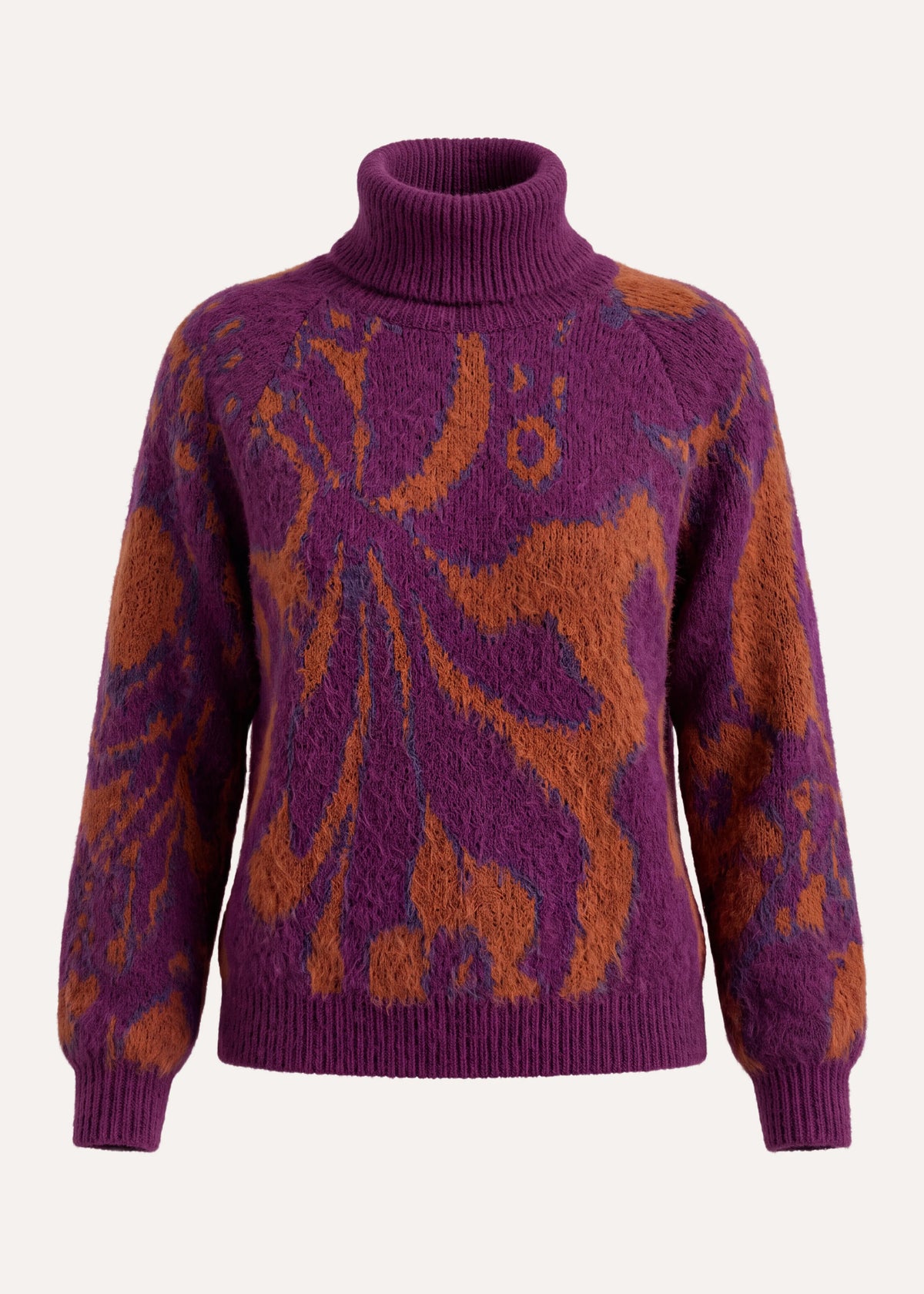 Violetter und orangefarbener Pullover - Giovana