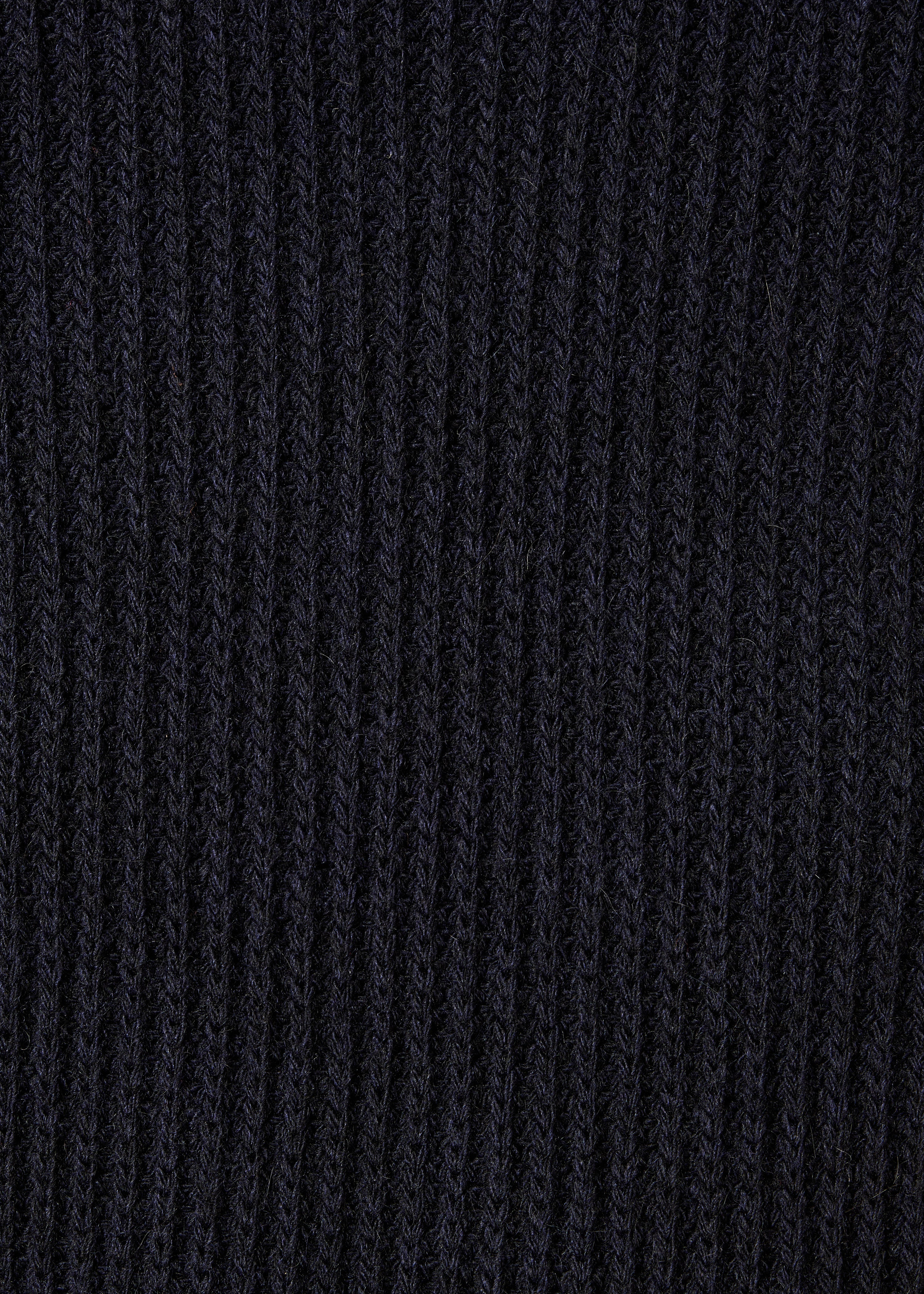 Navy blue long-sleeve crew neck sweater