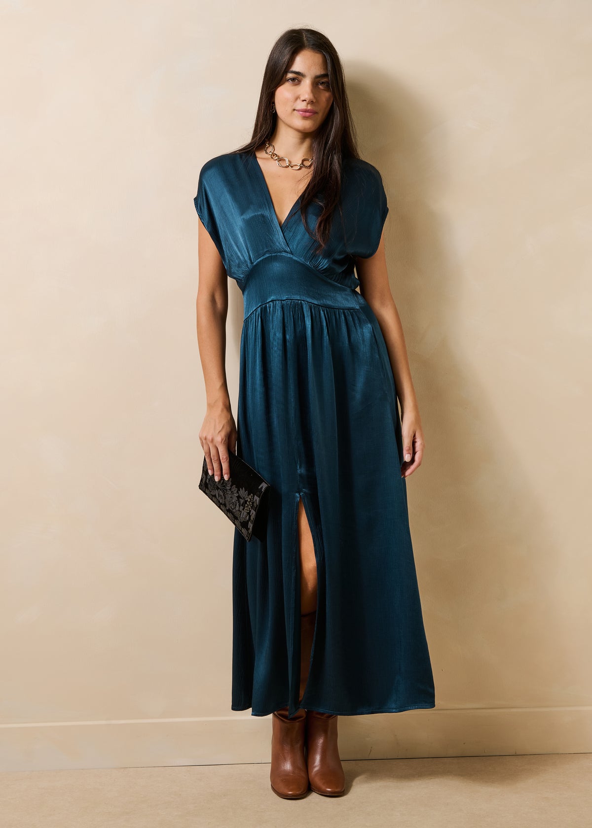 Robe bleu pétrole - Facre
