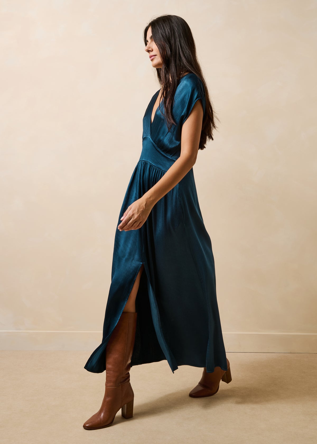 Robe bleu pétrole - Facre