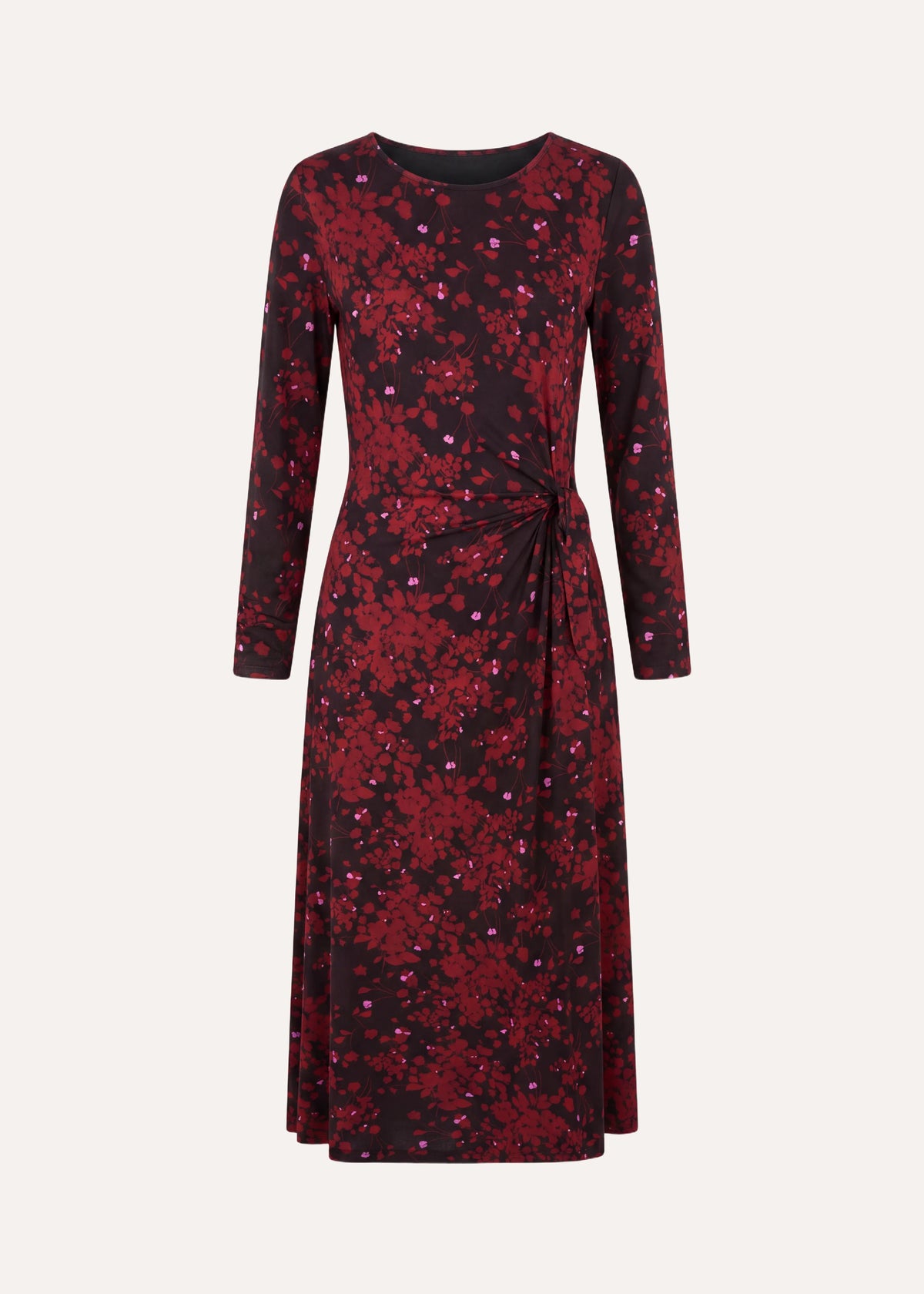 Bordeaux and black dress - Gacila