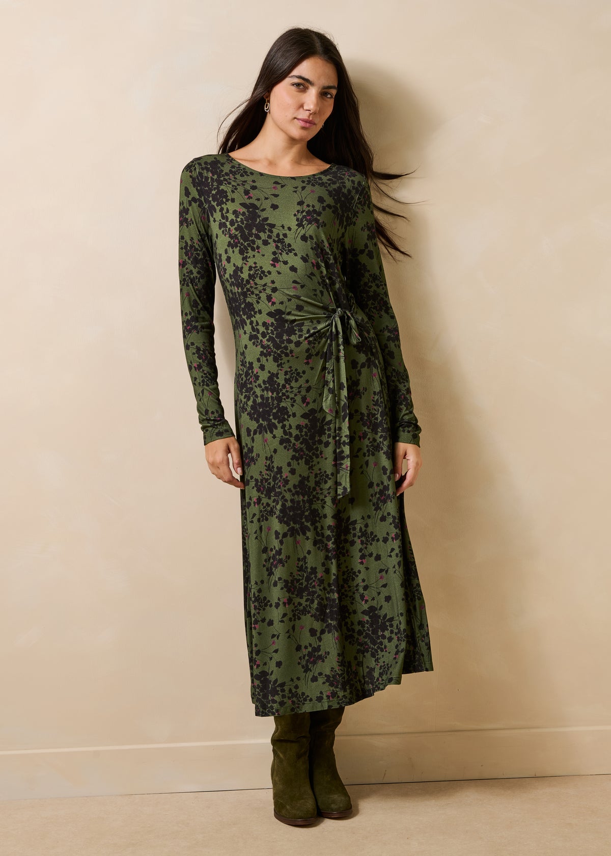 Robe kaki et noir - Gacila