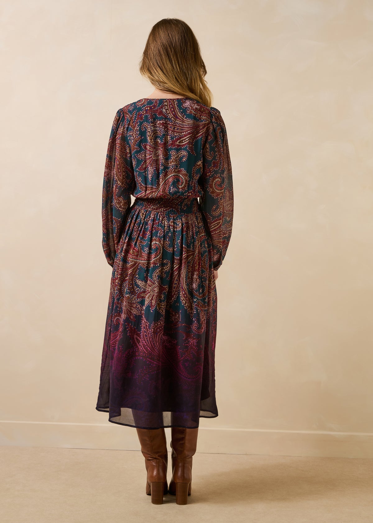 Robe bleu pétrole - Gelia
