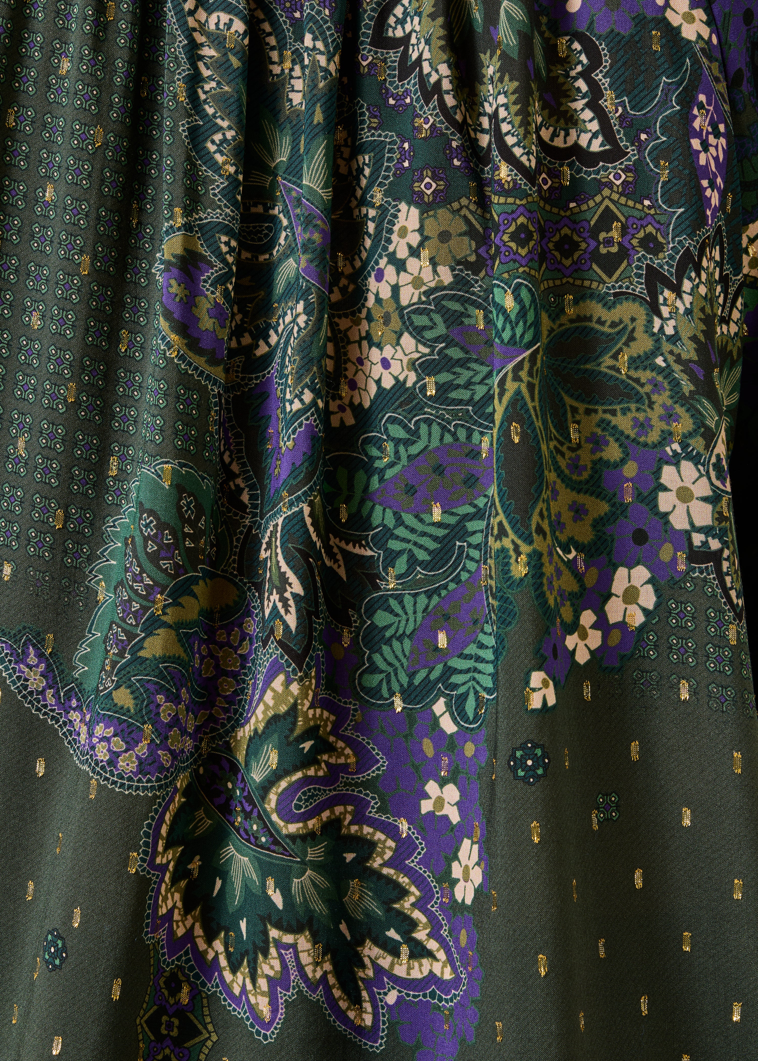 Loose green top with print