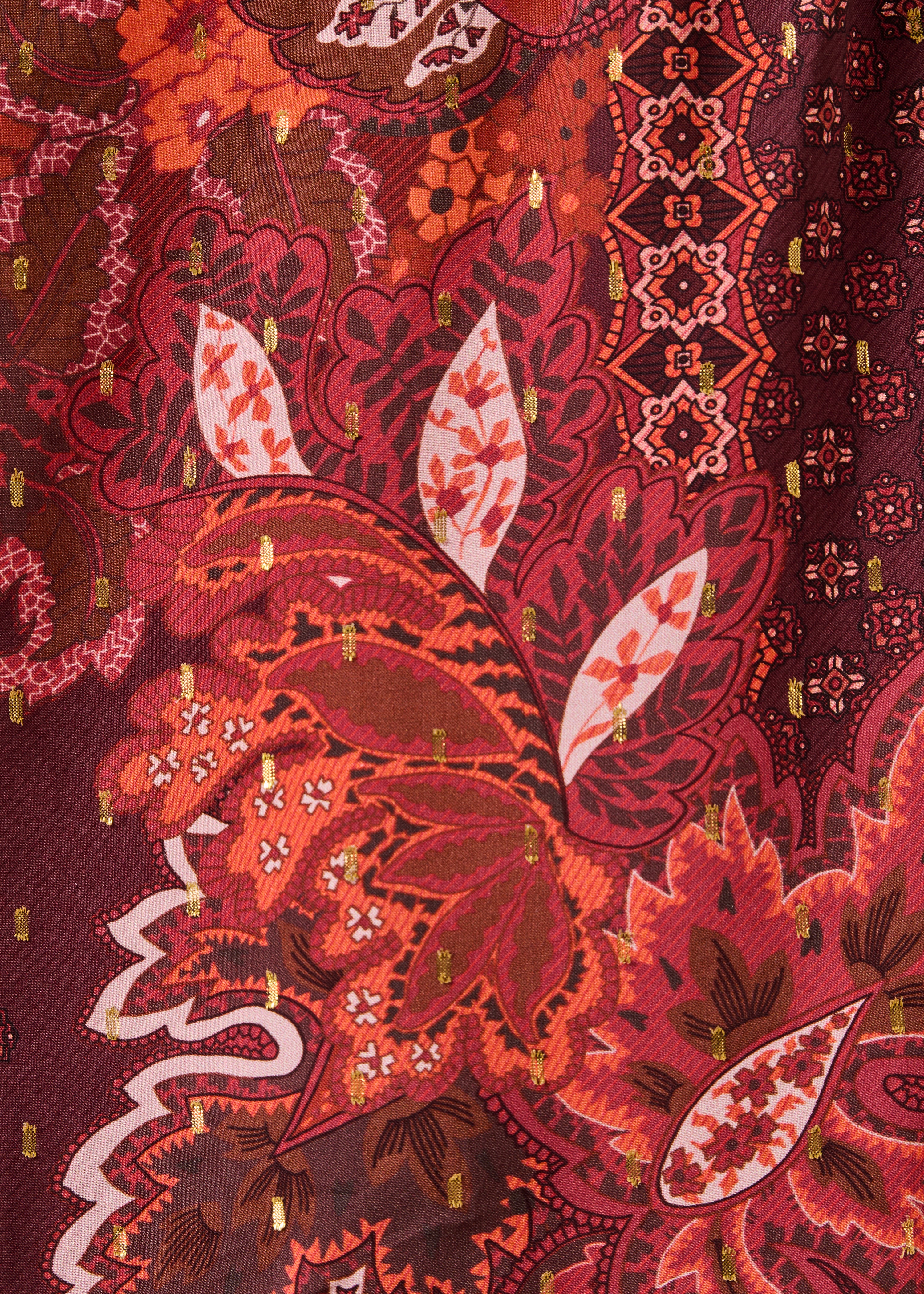 Loose red top with print