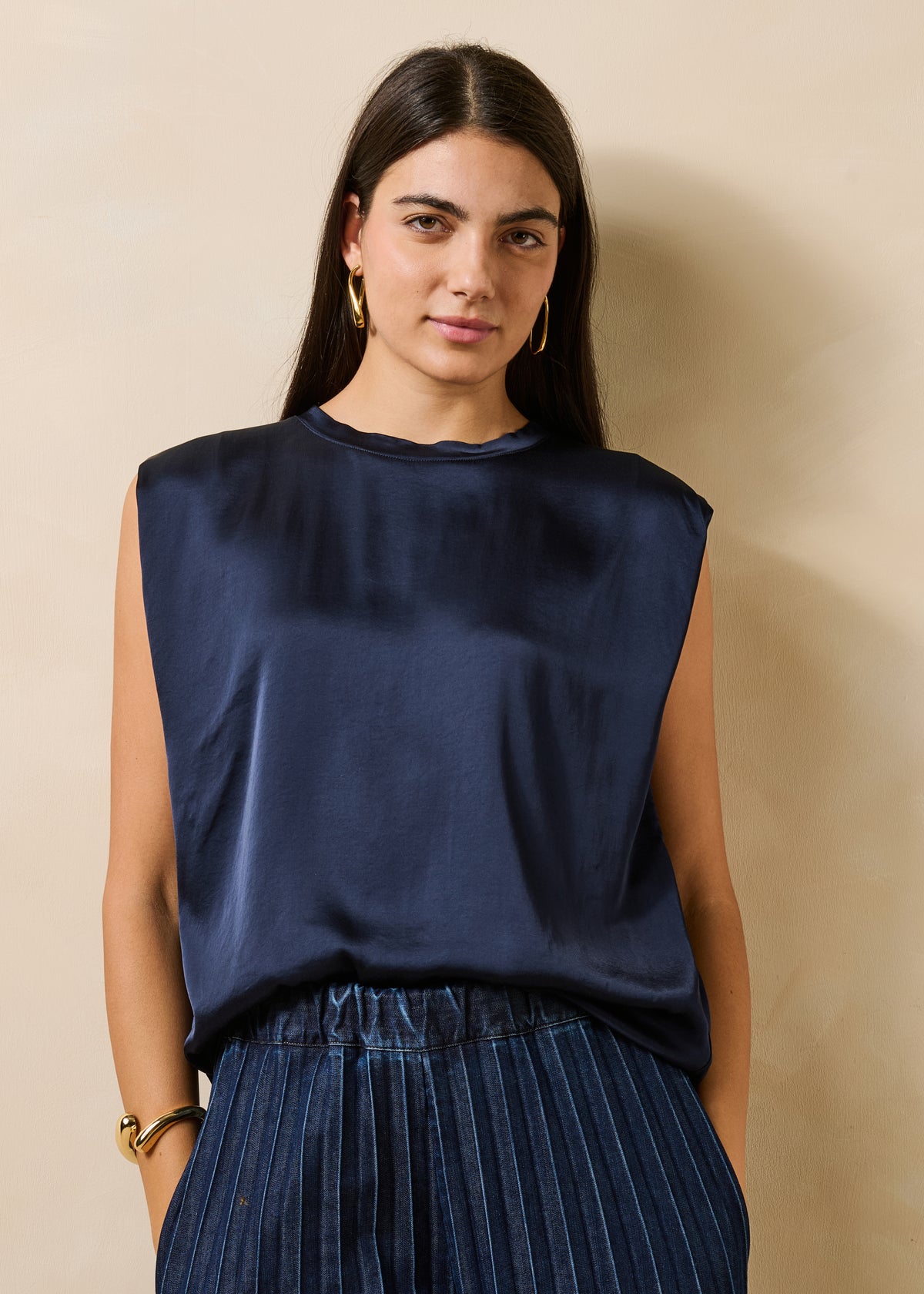 Top bleu foncé - Garlis