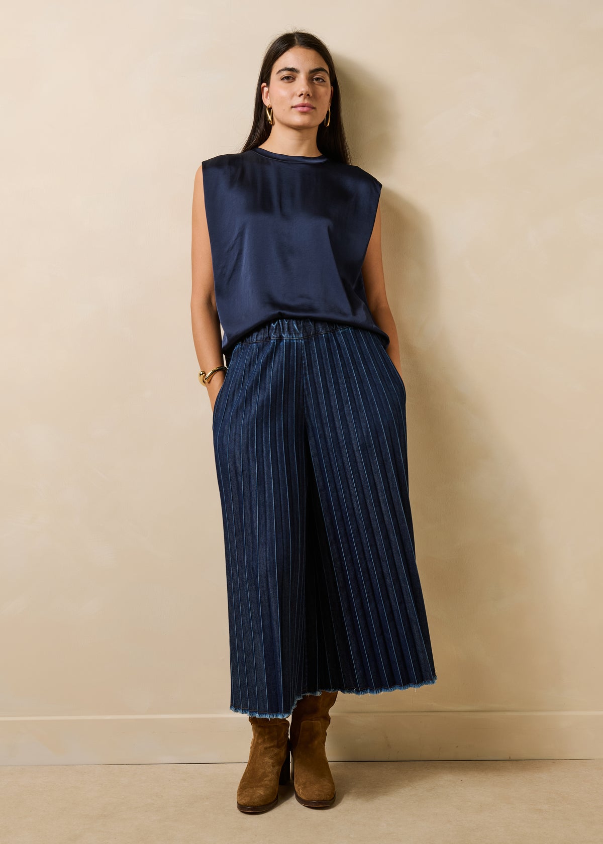 Top bleu foncé - Garlis