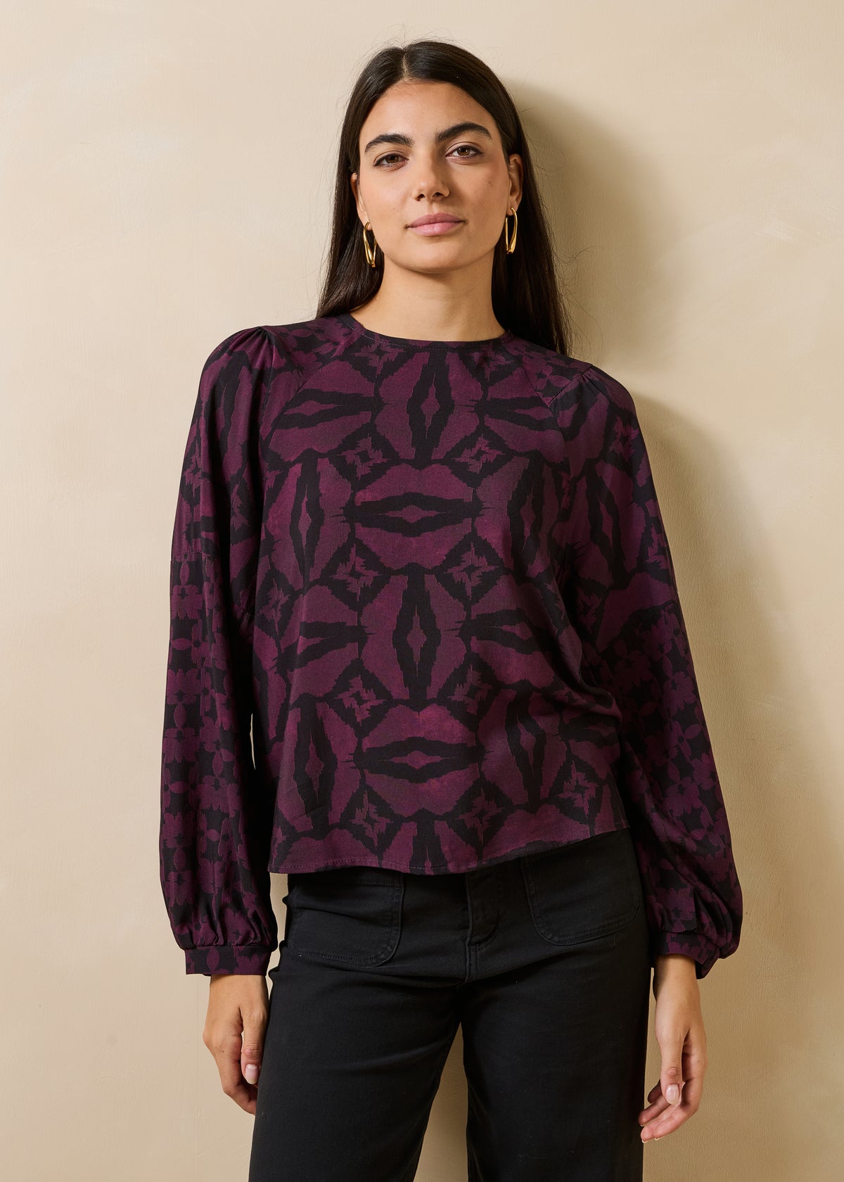 Top noir et violet - Goplin