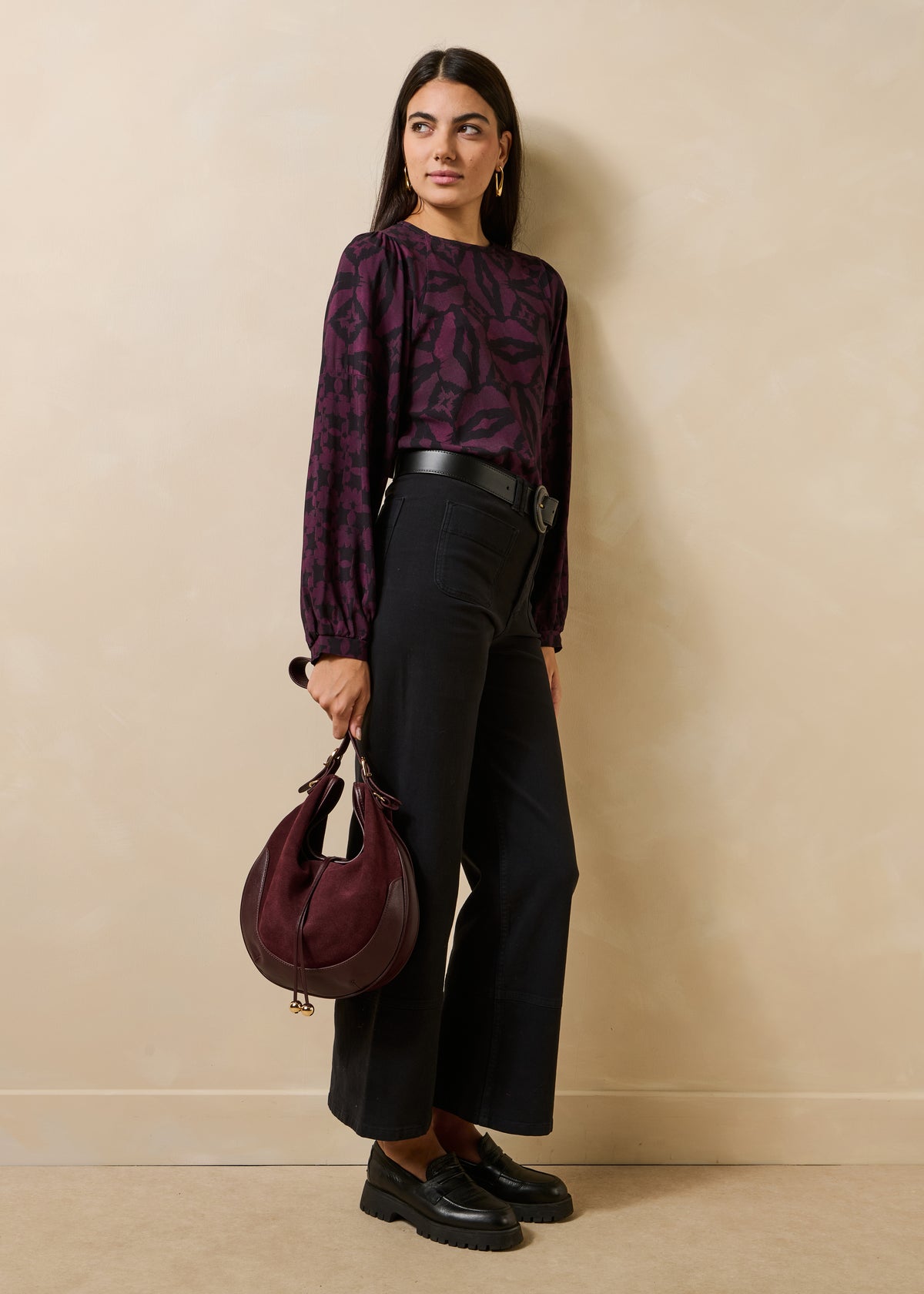 Top noir et violet - Goplin