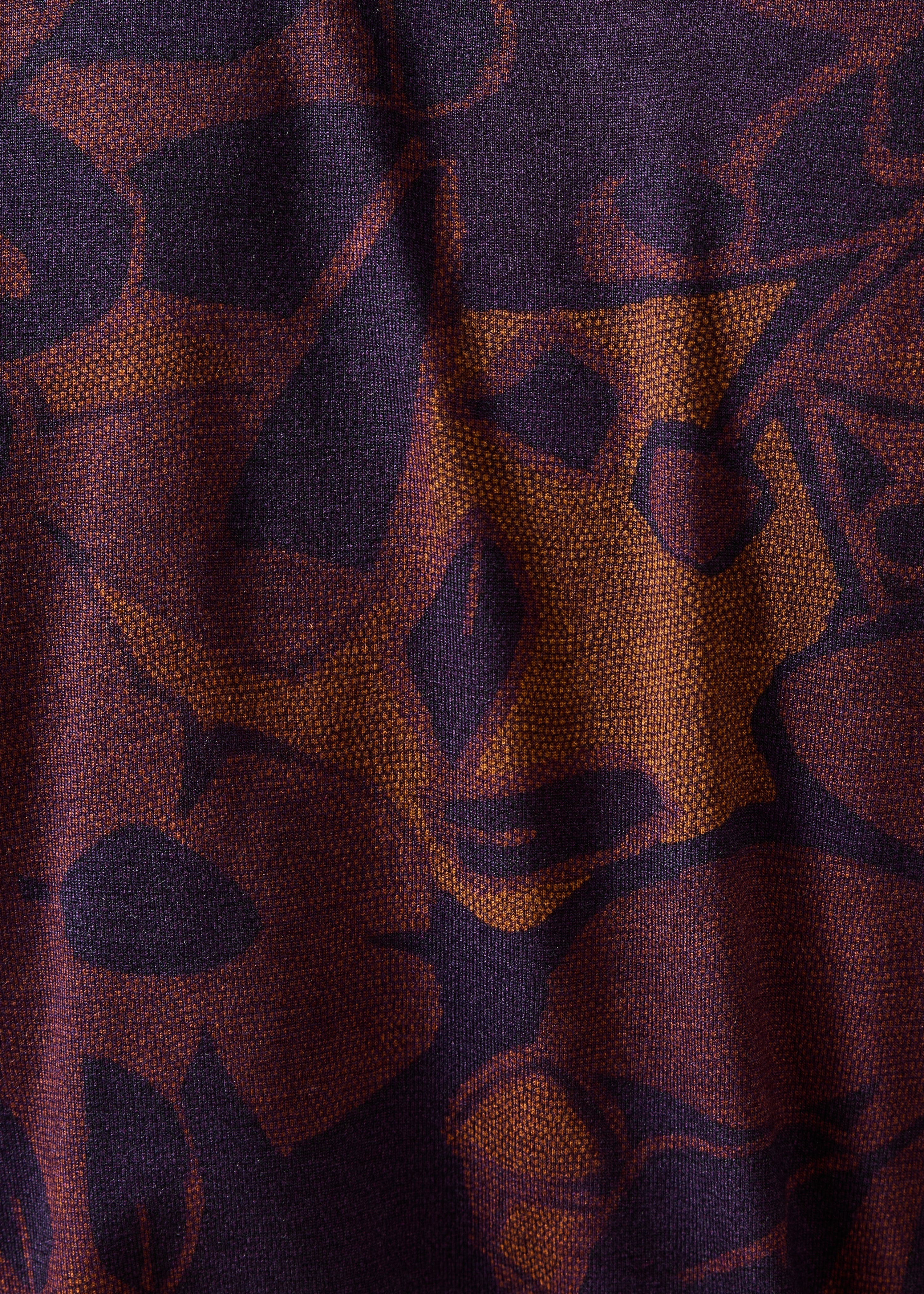 T-shirt manches longues violet à imprimé floral