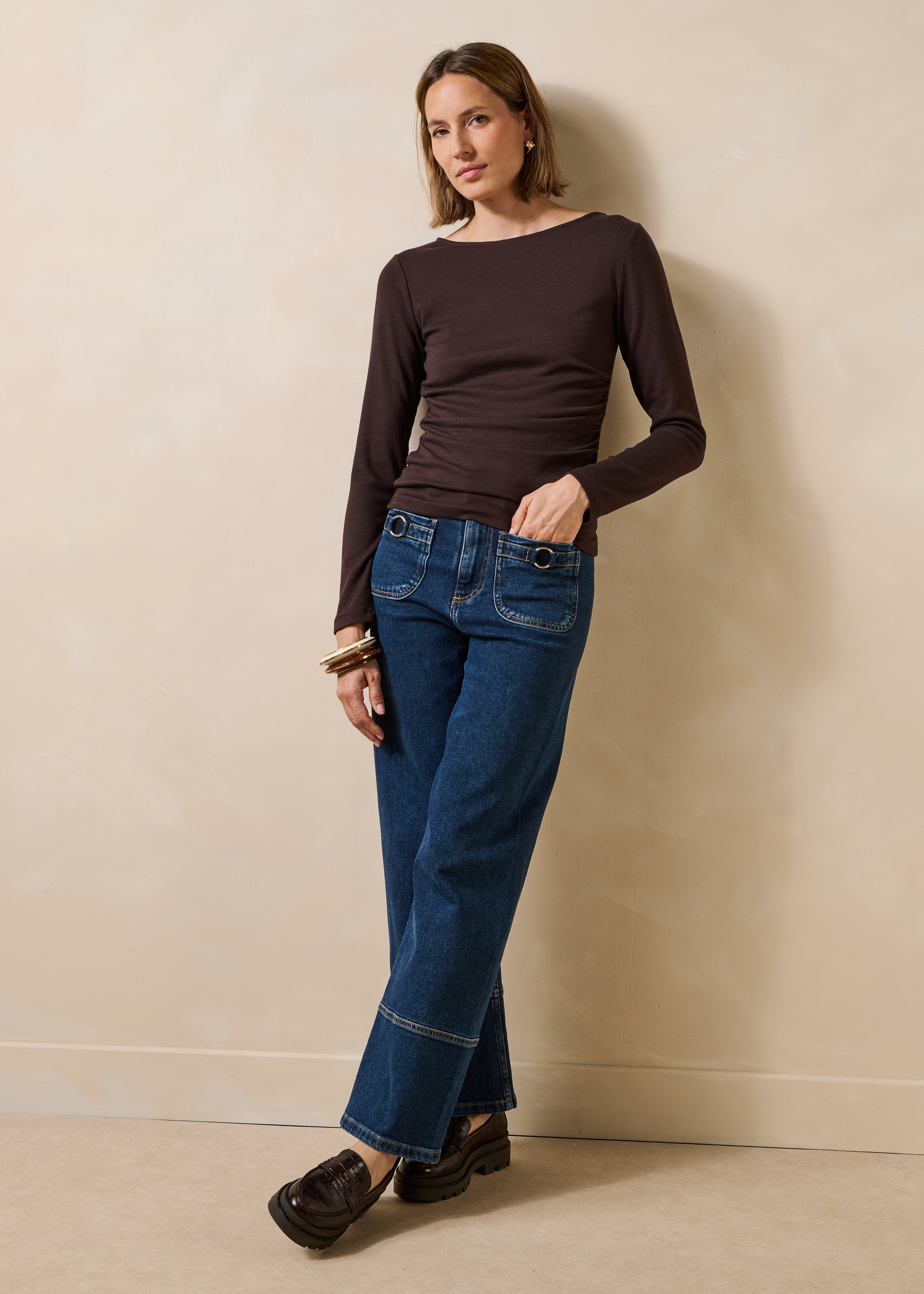 T-shirt marron