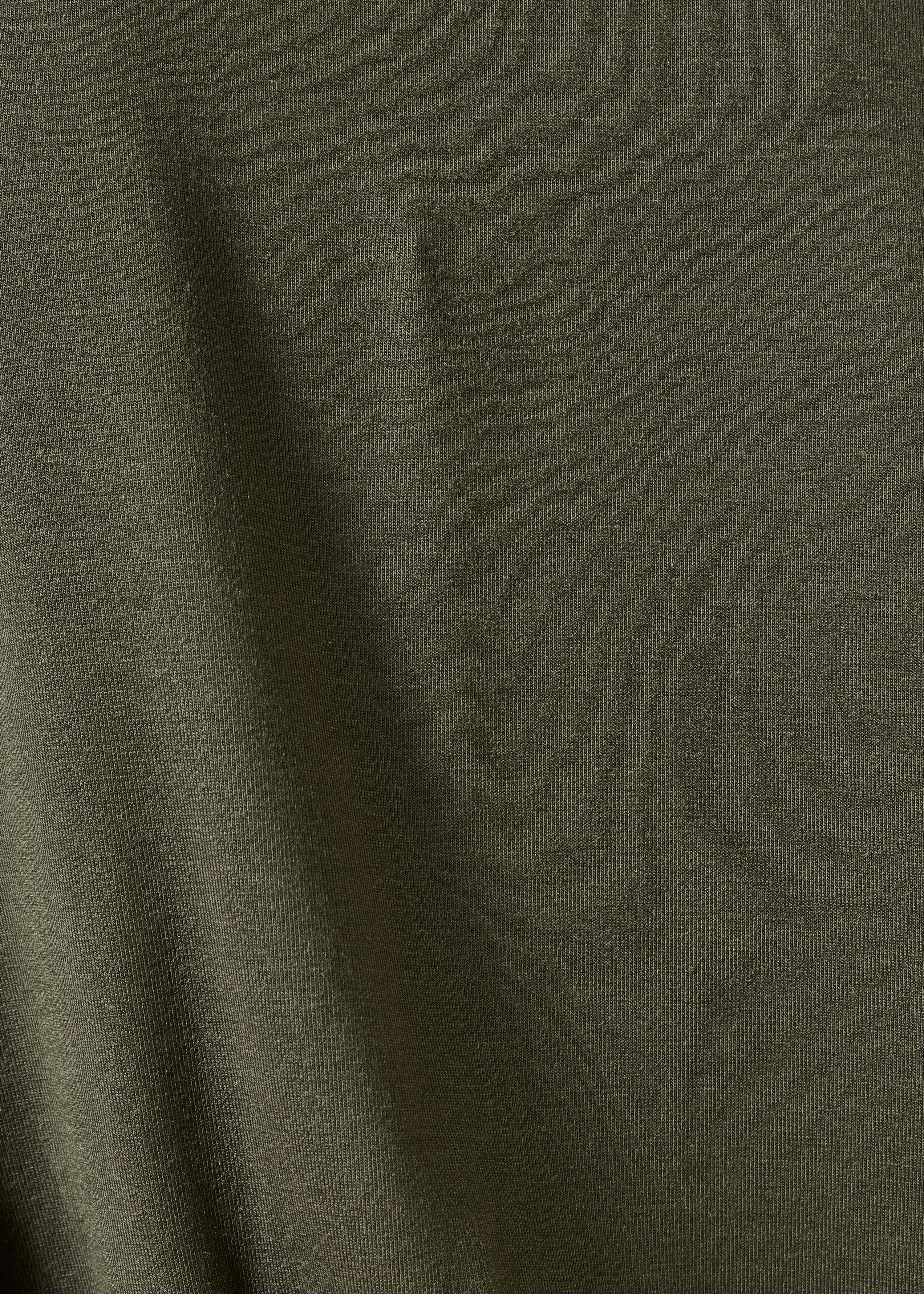 Oversized long-sleeve khaki T-shirt in modal