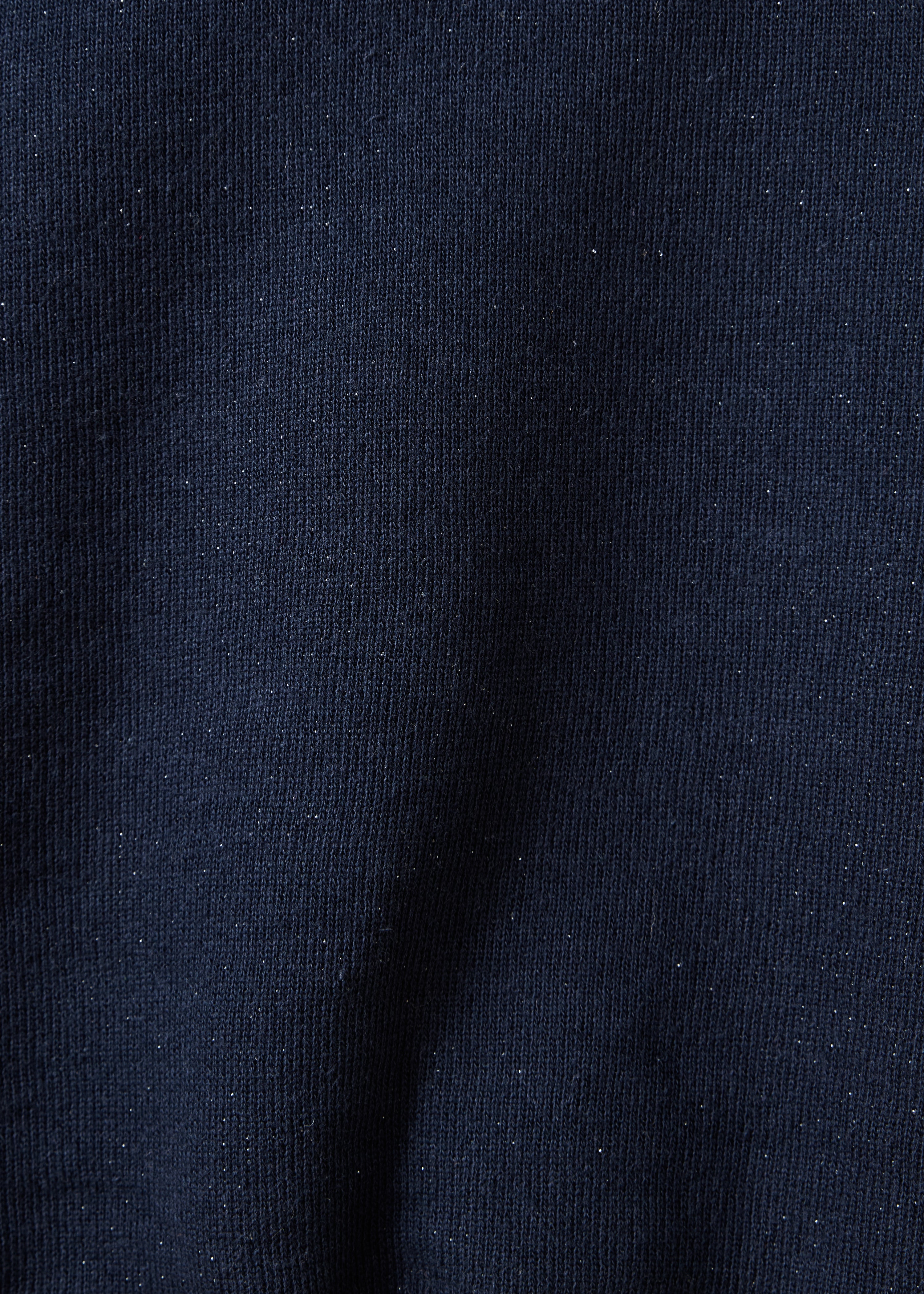 Long-sleeve navy blue sweatshirt in organic cotton