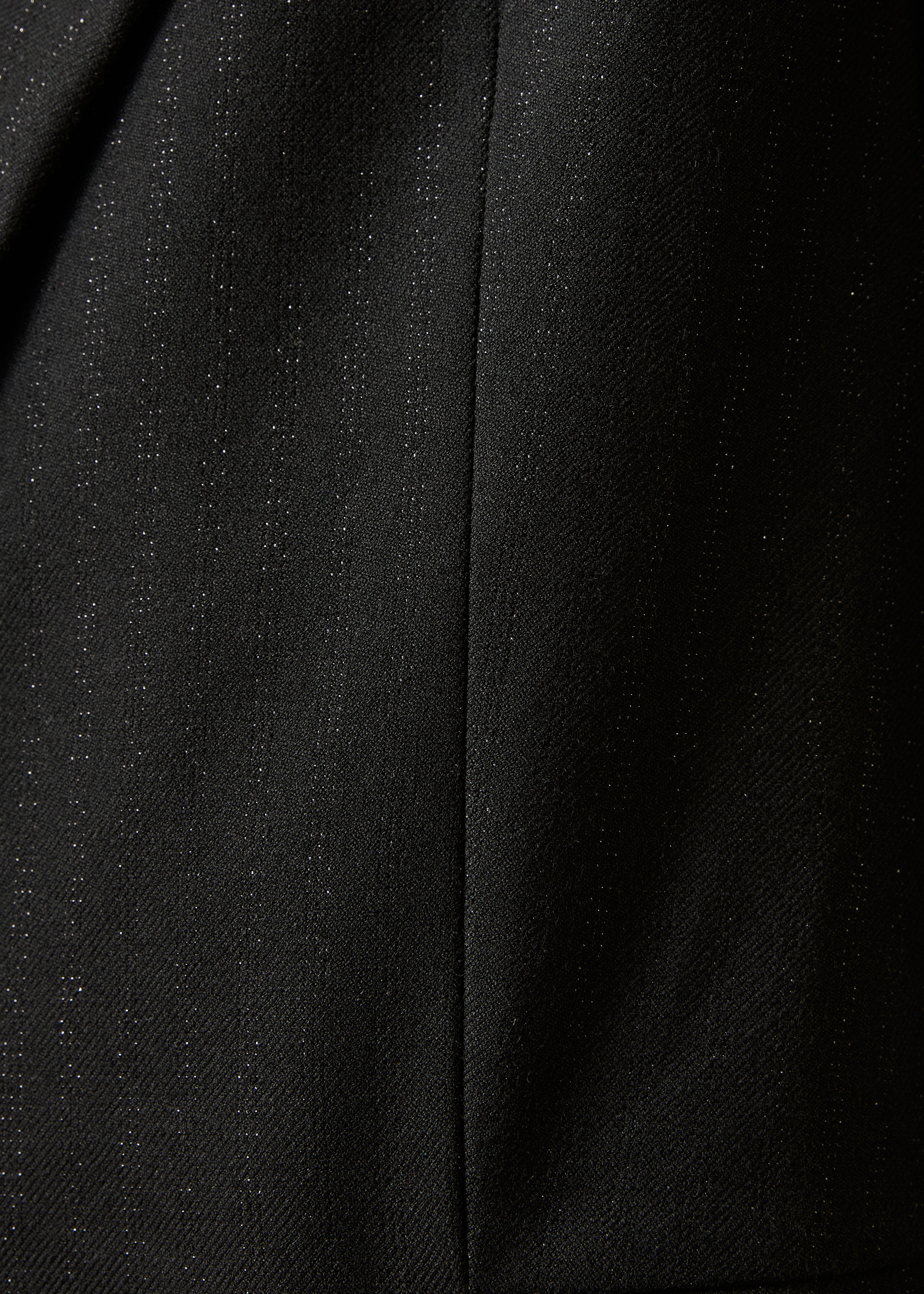 Black striped tailored jacket with long sleeves