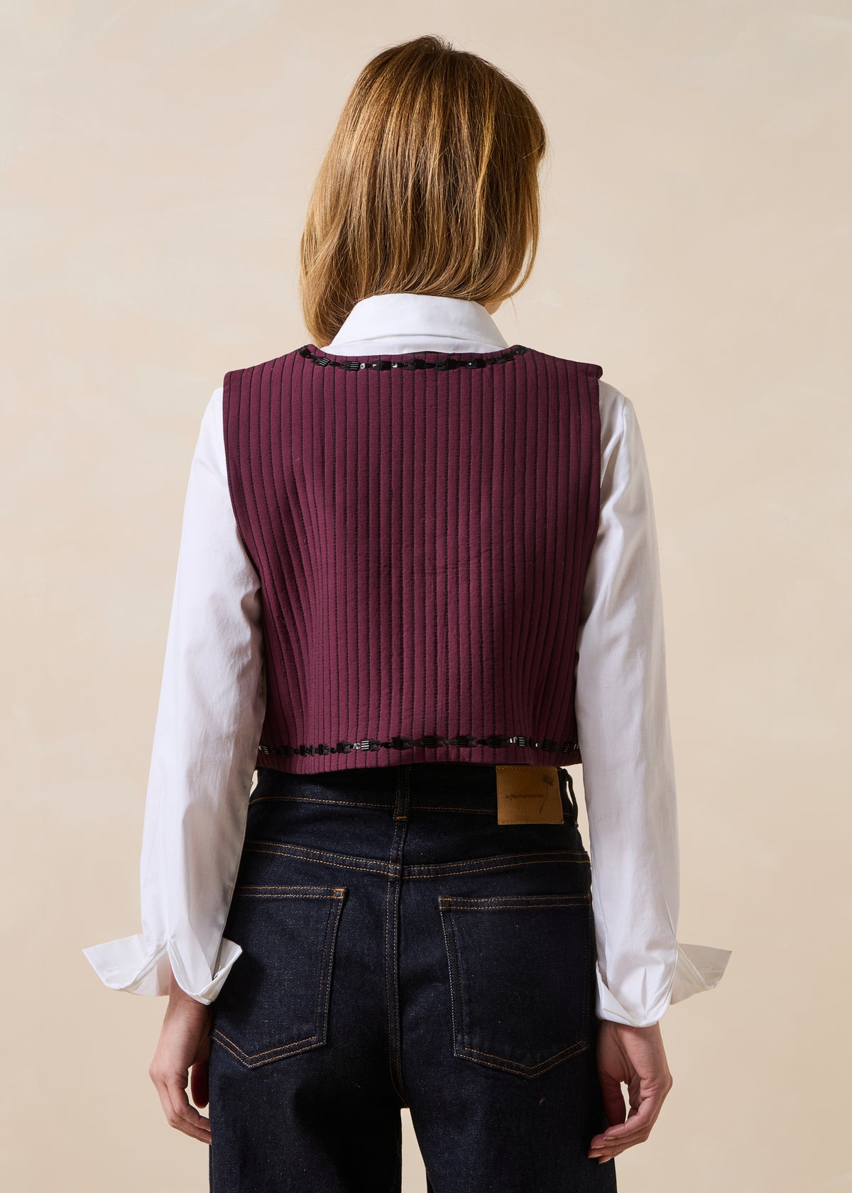 Veste aubergine et noir - Ganesh